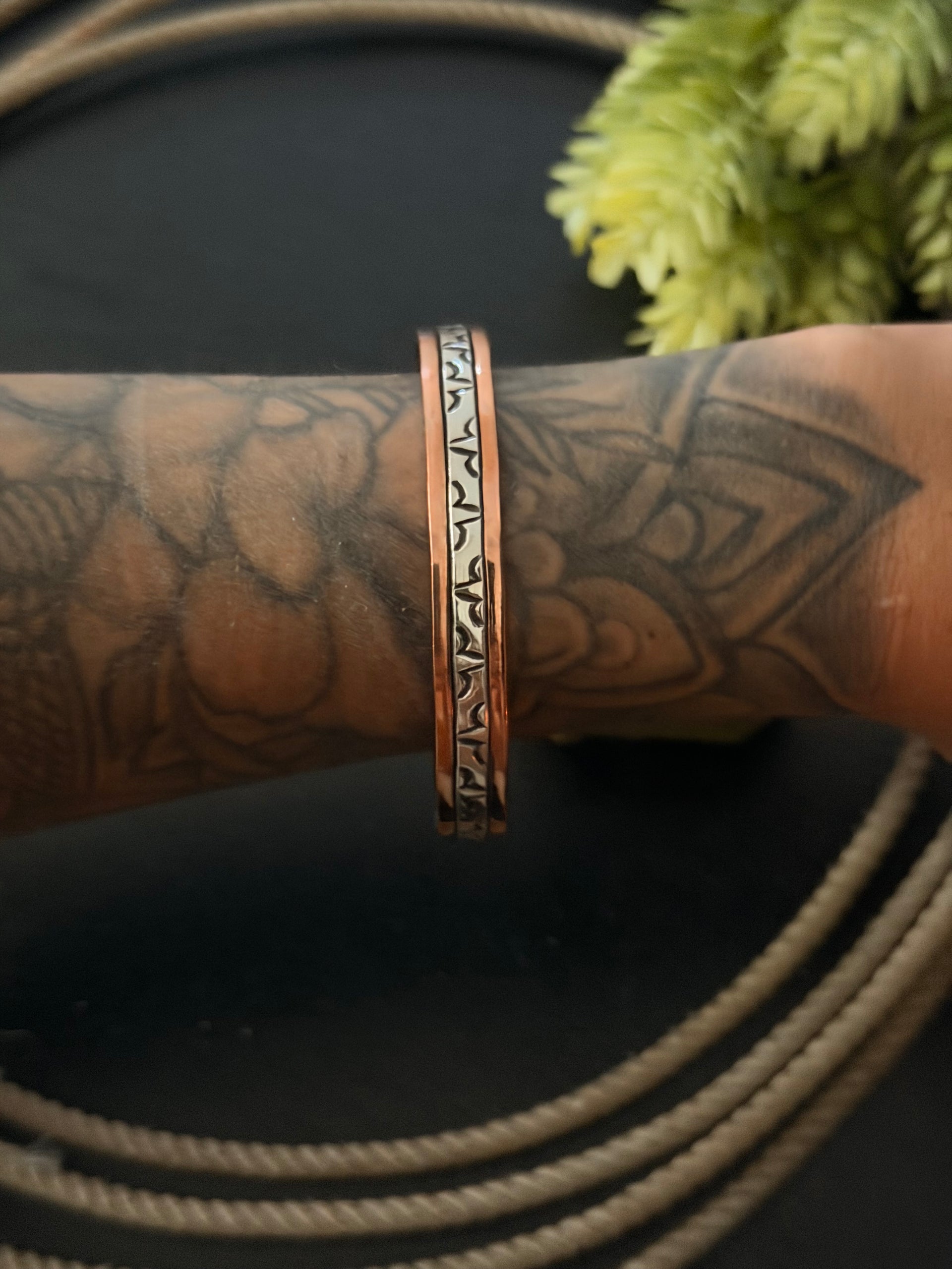 Wylie Secatero Copper & Sterling Silver Cuff Bracelet