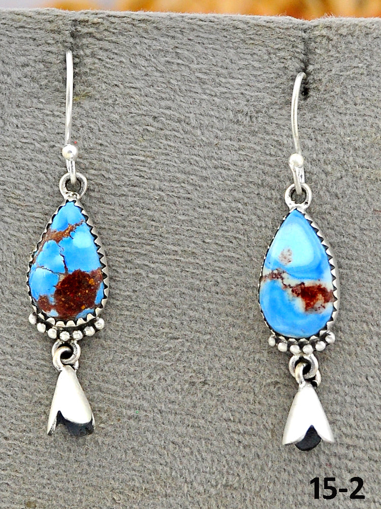 Southwest Made Golden Hills & Sterling Silver Hook Earrings