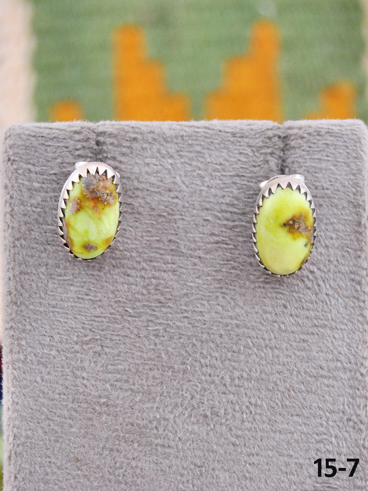 Southwest Made Palomino & Sterling Silver Post Earrings