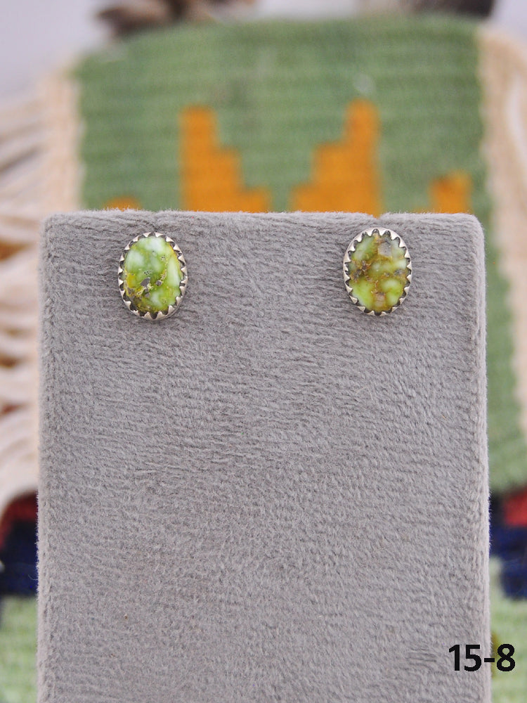 Southwest Made Palomino & Sterling Silver Post Earrings