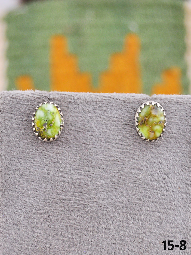 Southwest Made Palomino & Sterling Silver Post Earrings