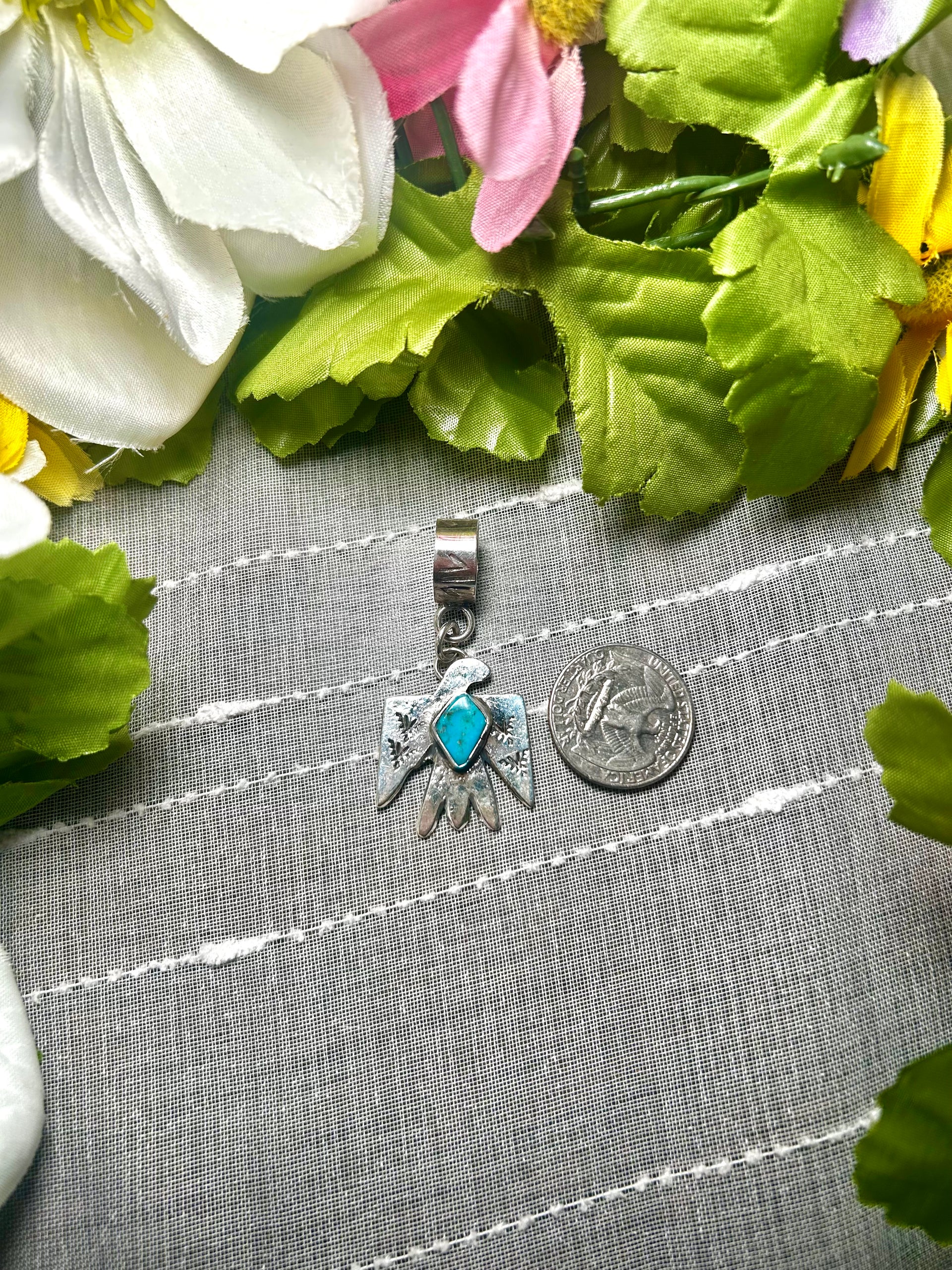 Jude Candelaria Kingman Turquoise & Sterling Silver Pendant