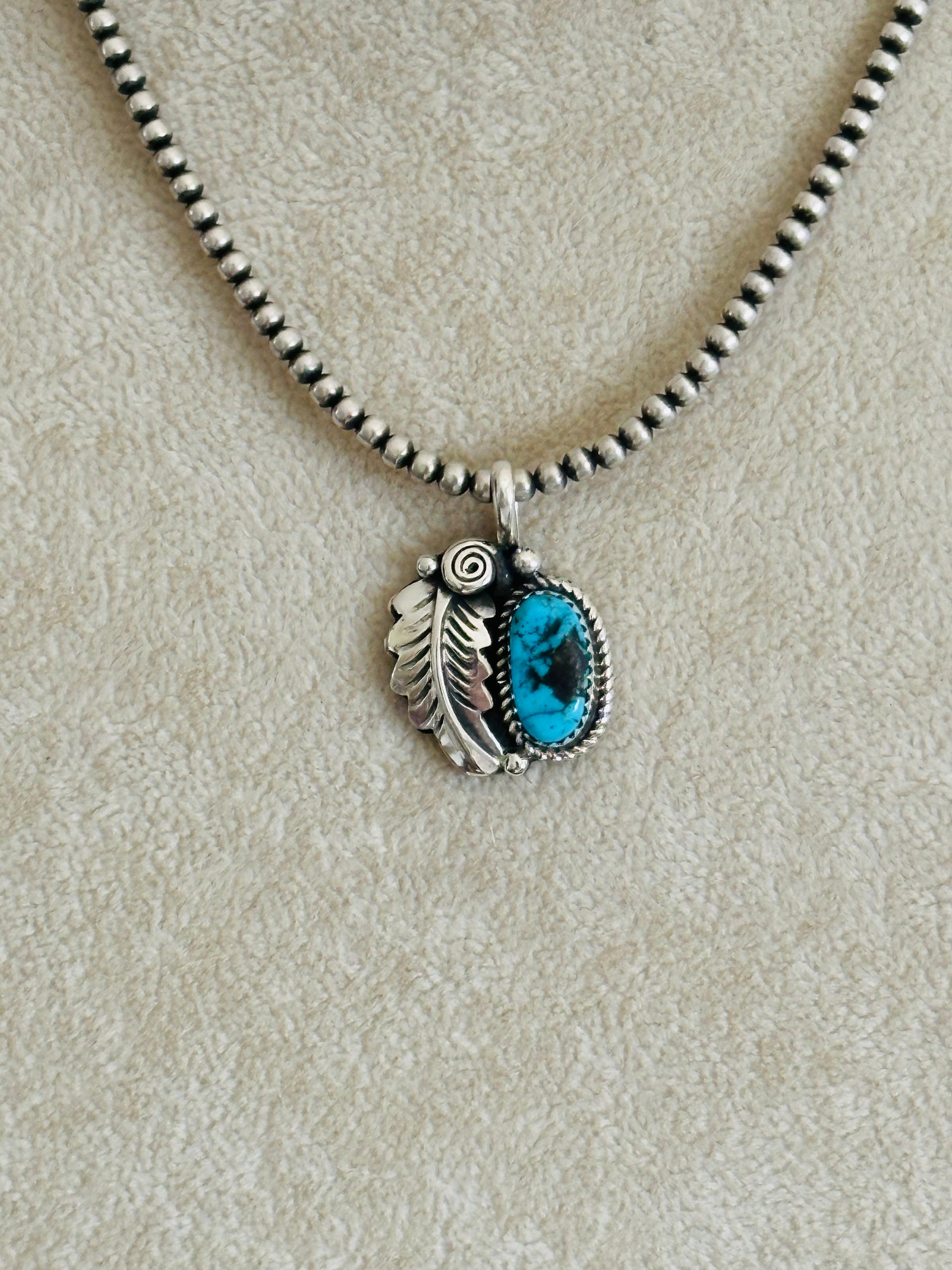 Julia Etsitty Kingman Turquoise & Sterling Silver Pendants