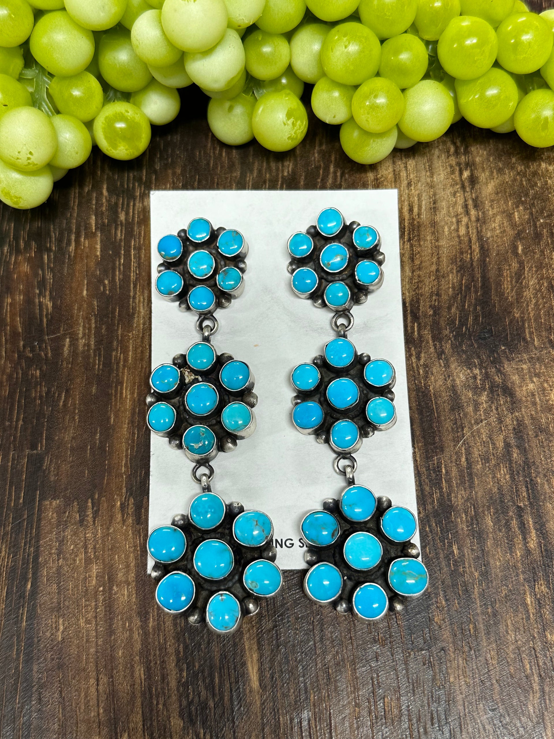 Betta Lee Sonoran Bella Turquoise & Sterling Silver Post Dangle Earrings