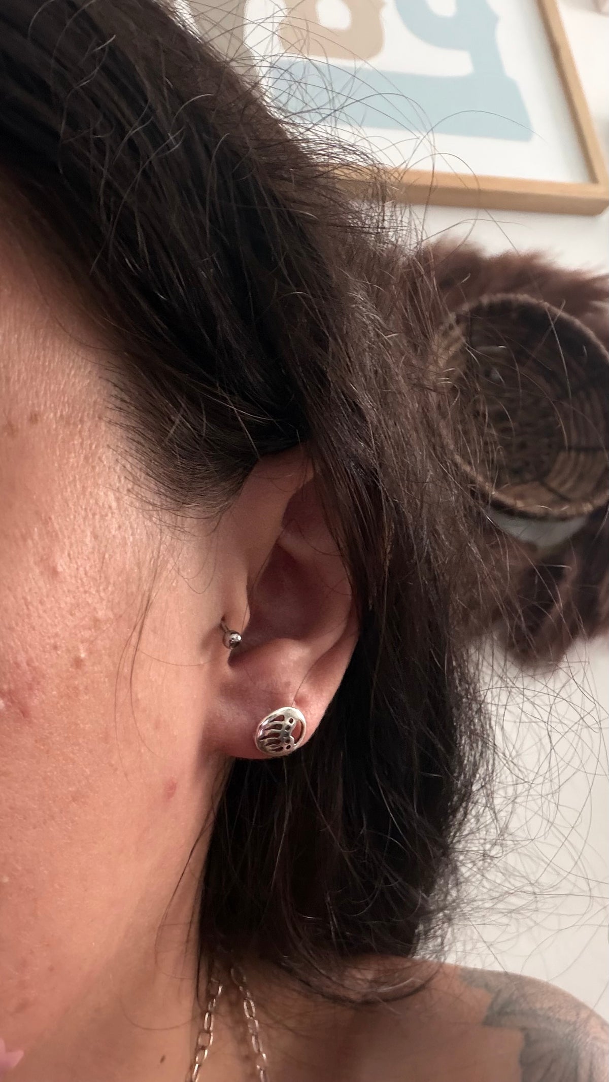 Navajo Made Sterling Silver Post Earrings