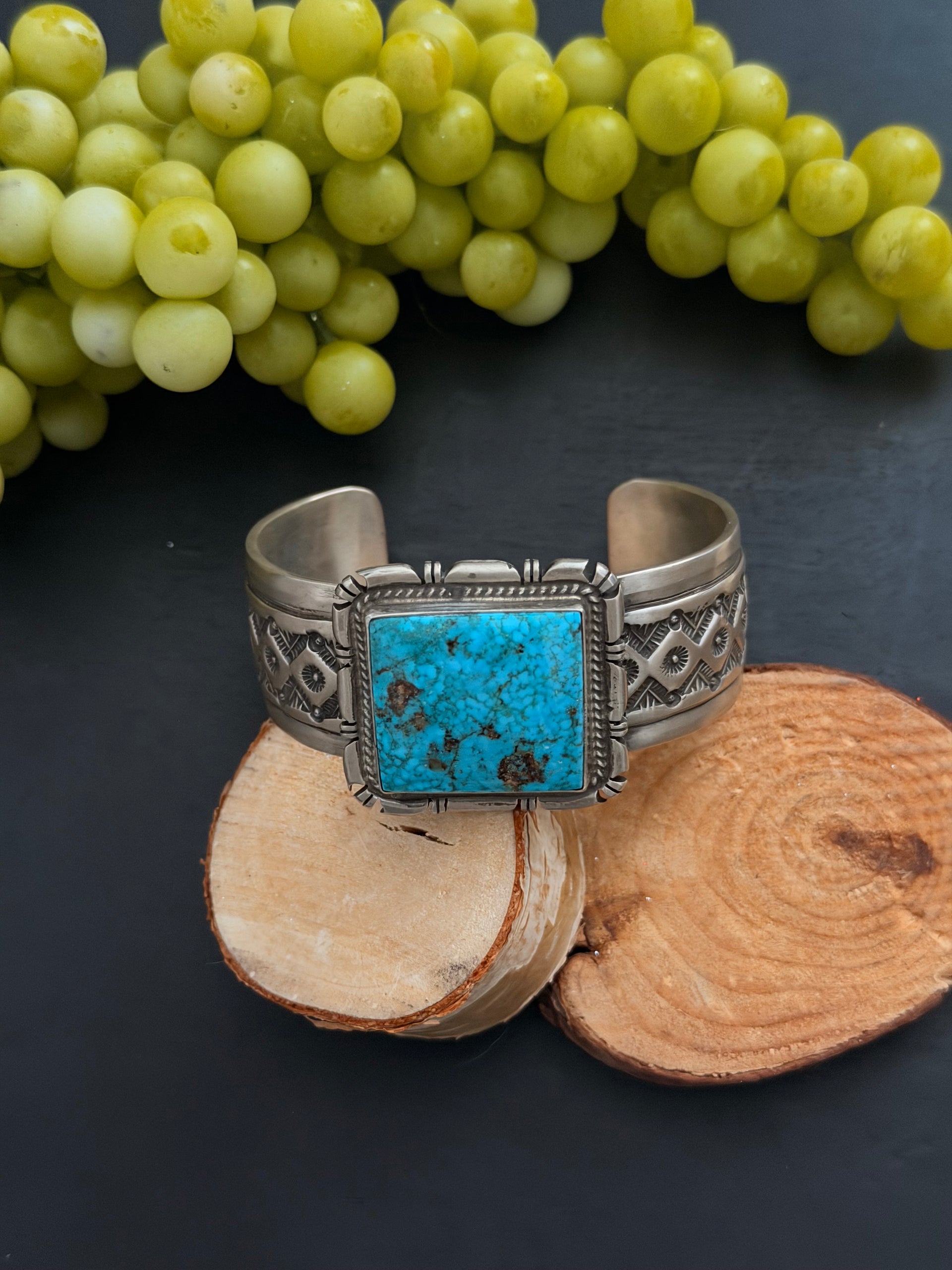 Leroy James Kingman Turquoise & Sterling Silver Cuff Bracelet