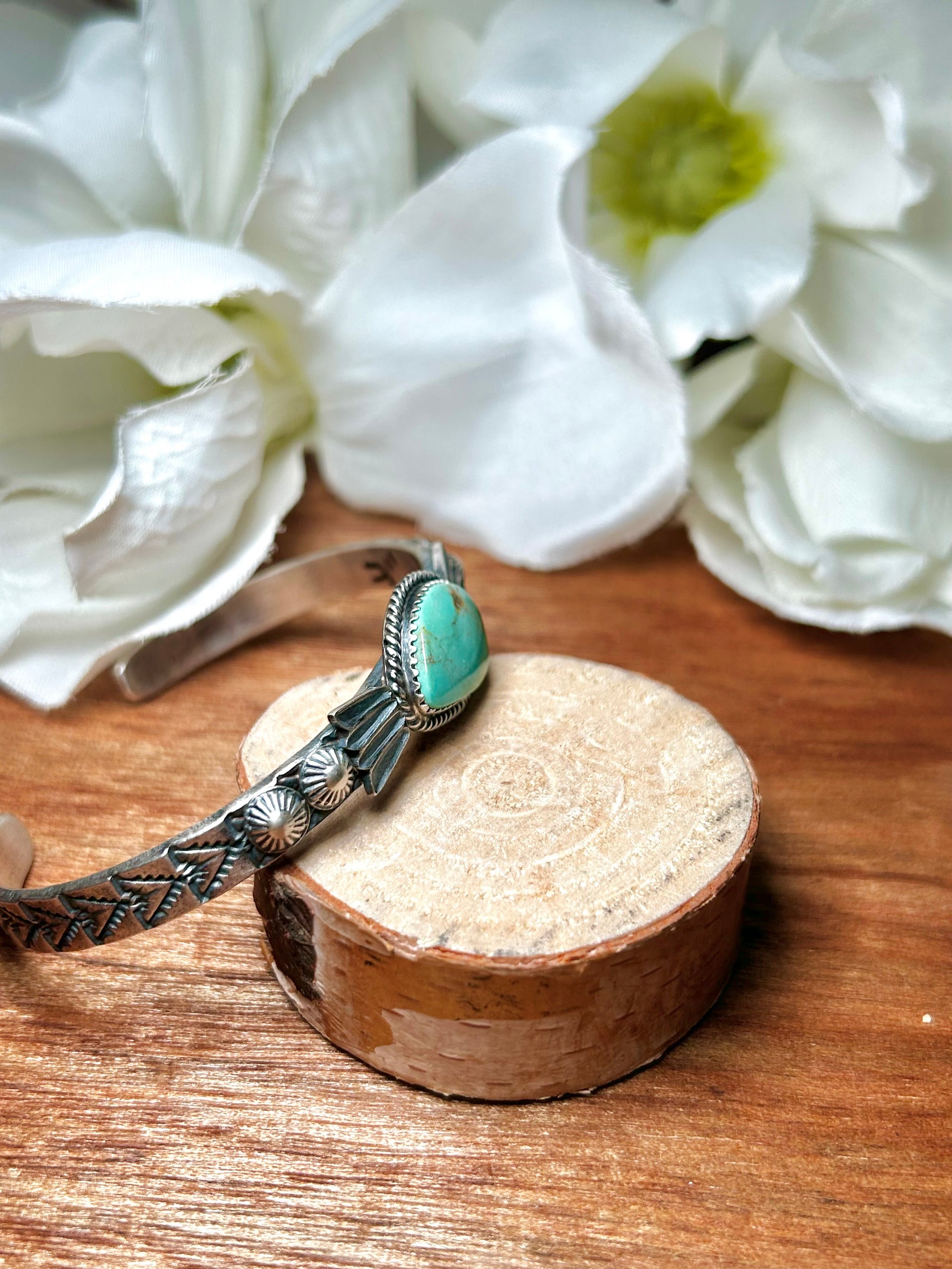 Kindale Billah Kingman Turquoise & Sterling Silver Cuff Bracelet