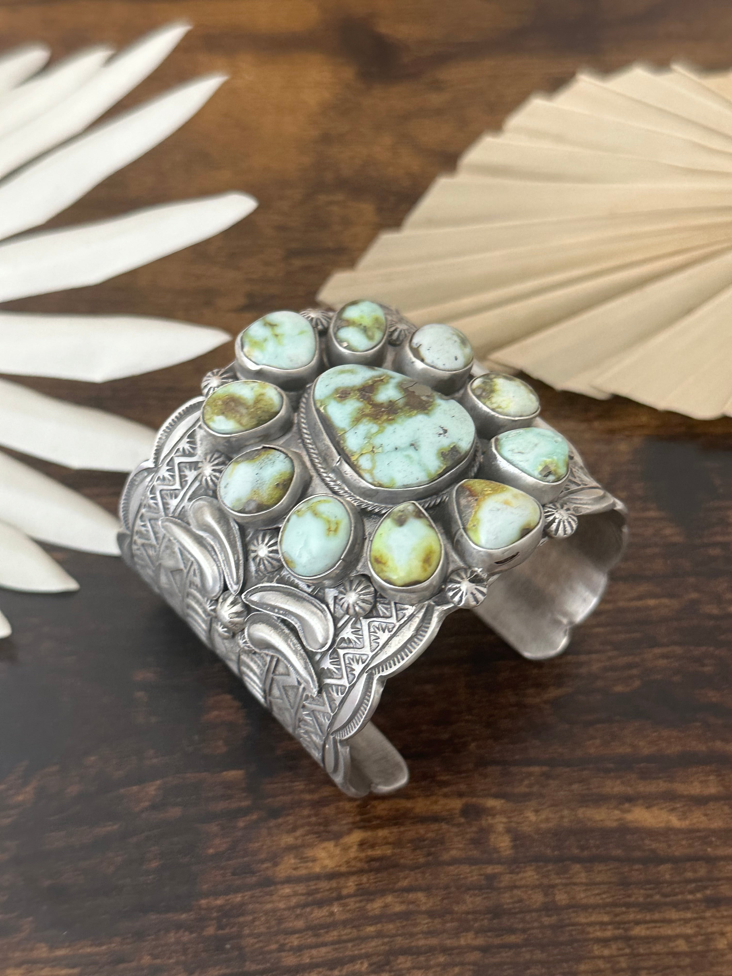 Tillie John Palomino Variscite and Sterling Silver Cuff Bracelet