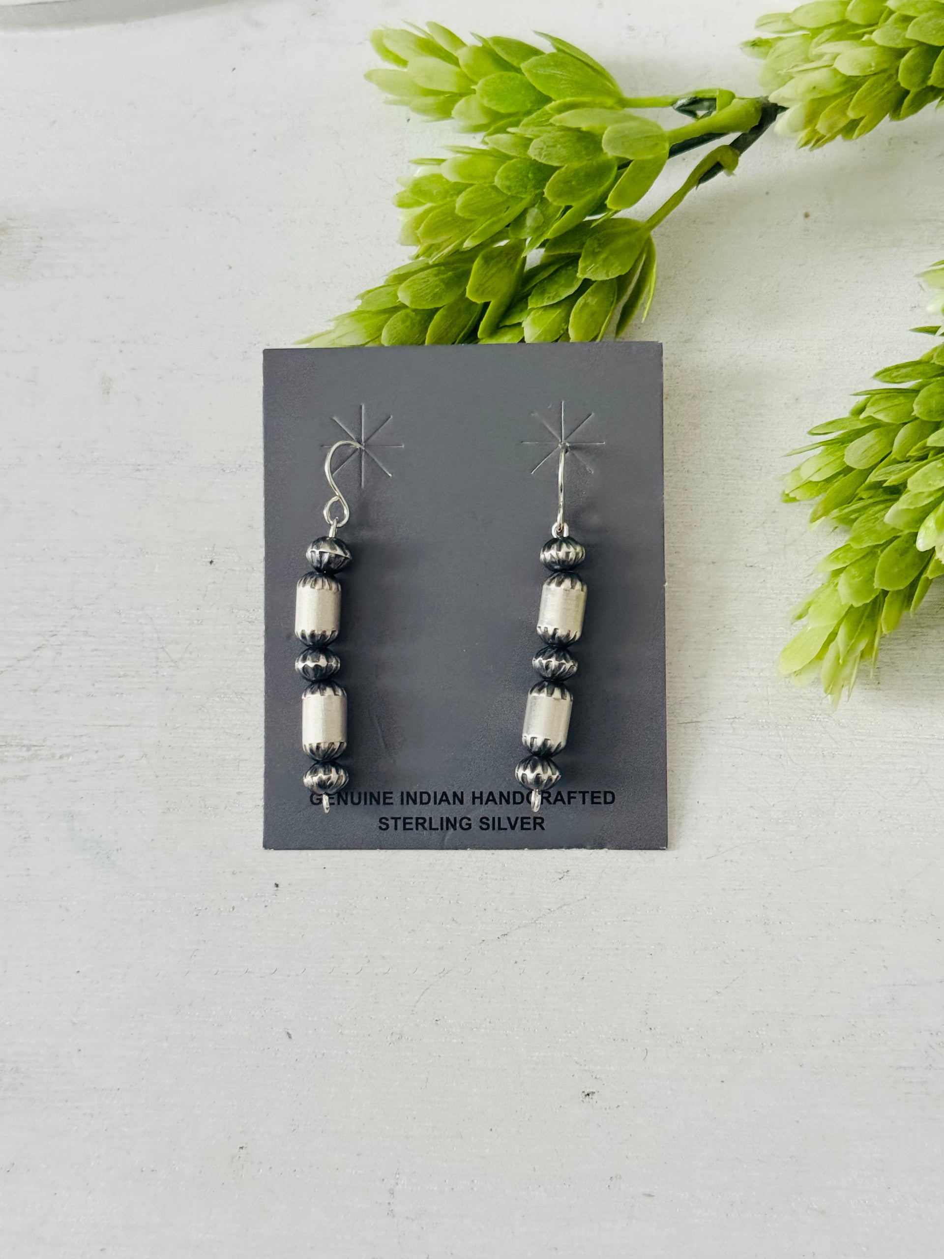 Tonisha Haley Handmade Sterling Silver Beaded Dangle Earrings