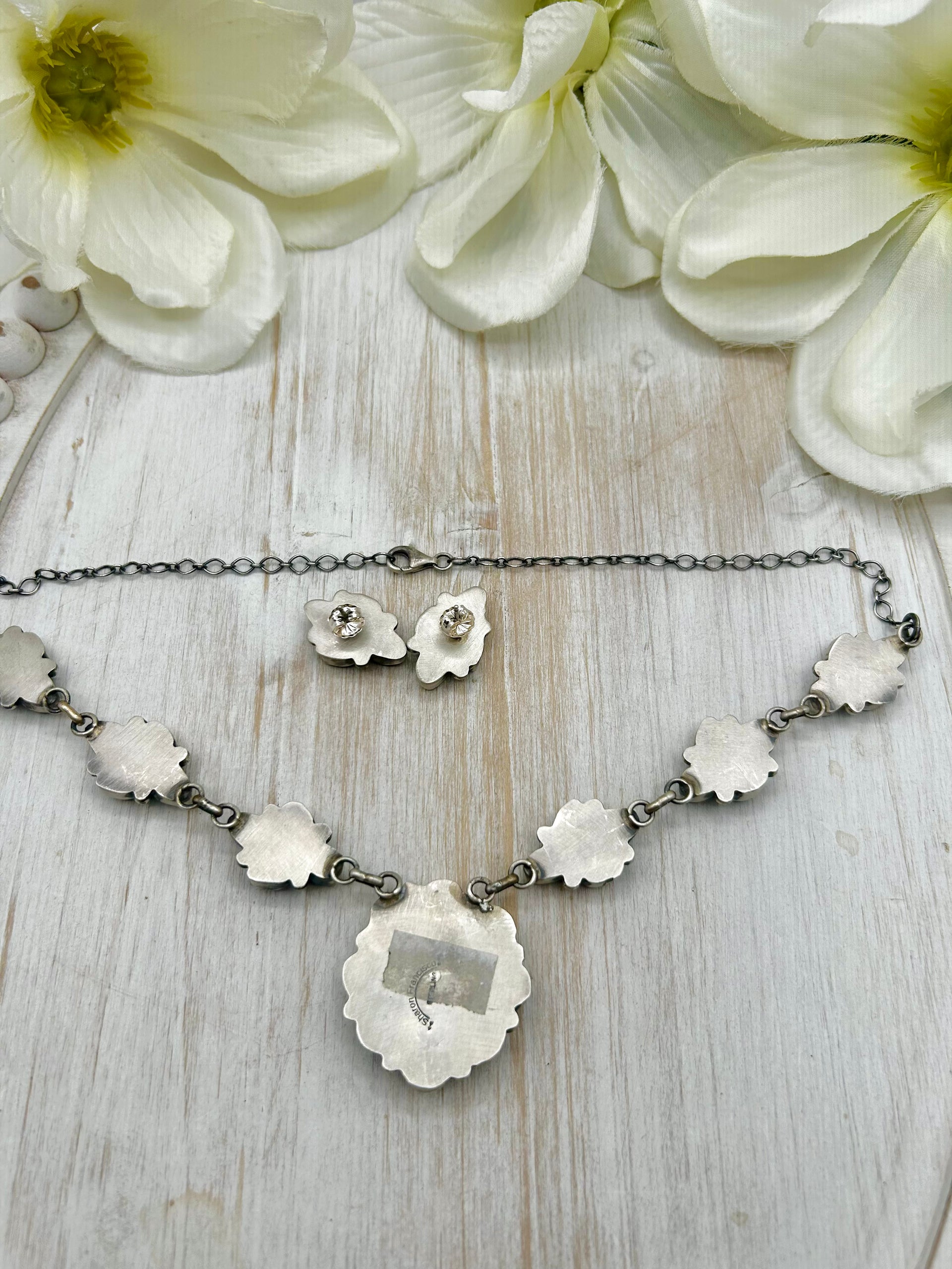 Sharon Francisco Multi Stone & Sterling Silver Necklace Set
