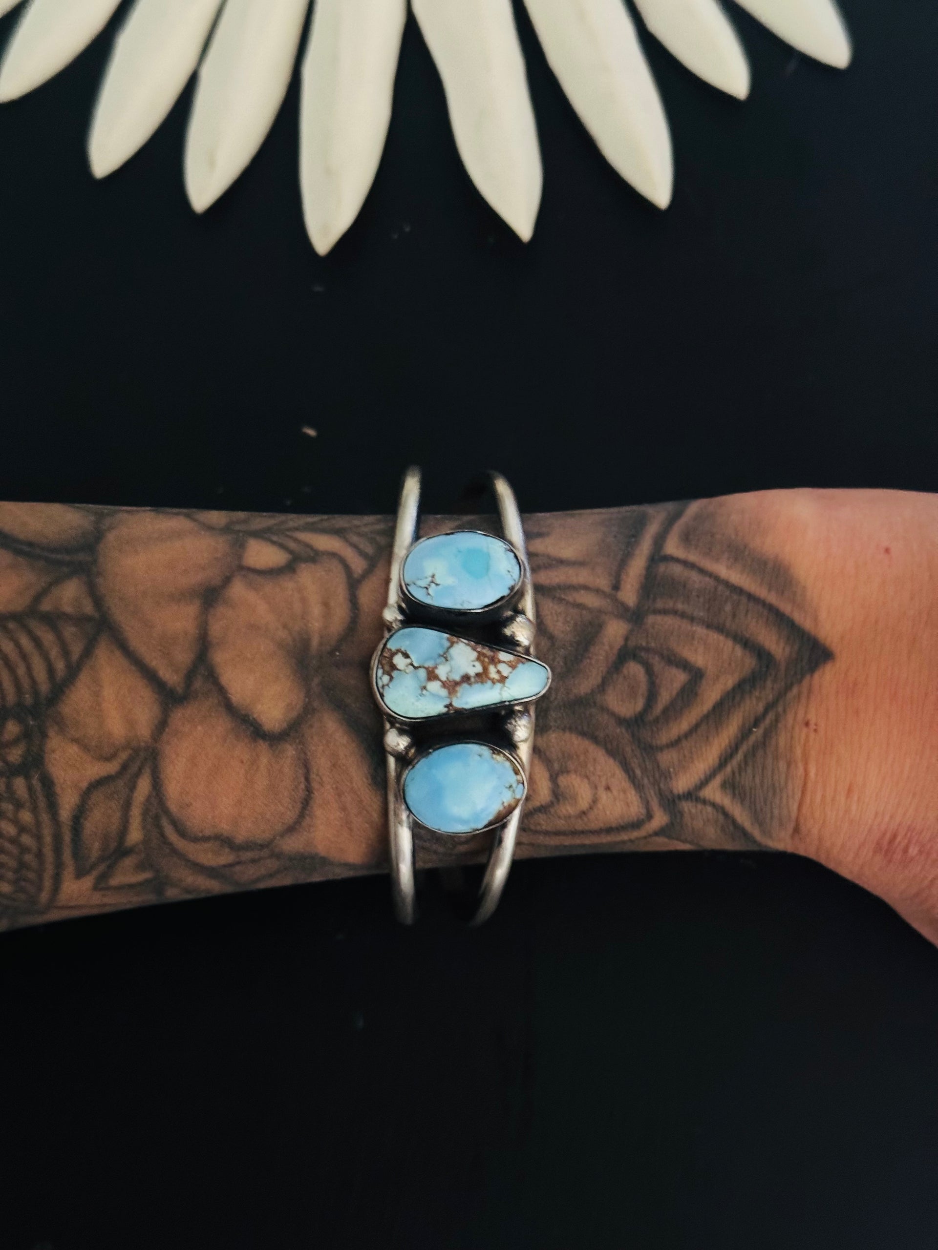 Augustine Largo Golden Hills Turquoise & Sterling Silver Cuff Bracelet