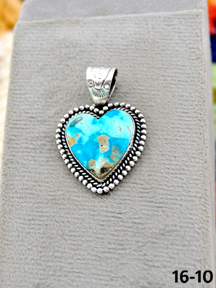 Southwest Handmade Royston Turquoise & Sterling Silver Pendants