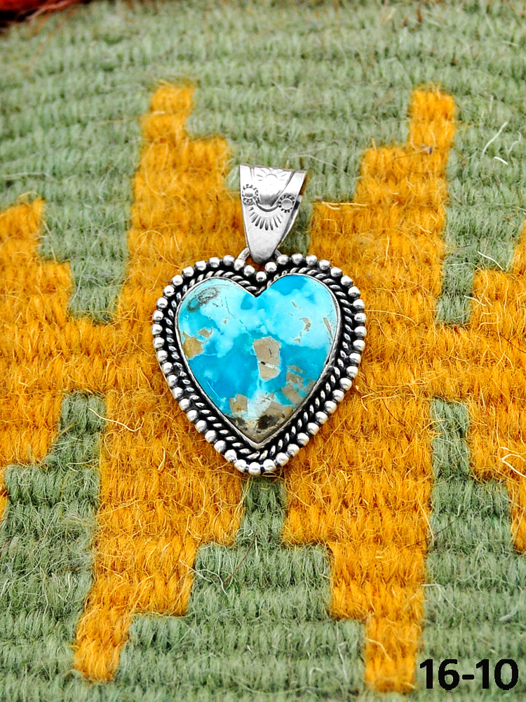 Southwest Handmade Royston Turquoise & Sterling Silver Pendants