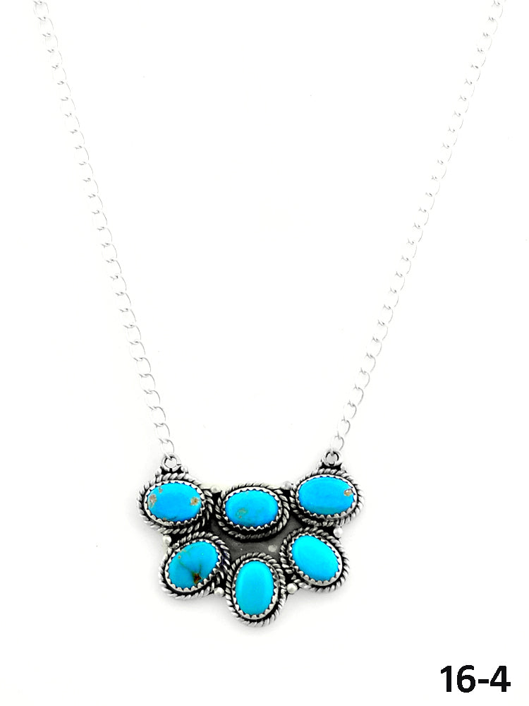Southwest Made Kingman Turquoise & Sterling Silver Necklace