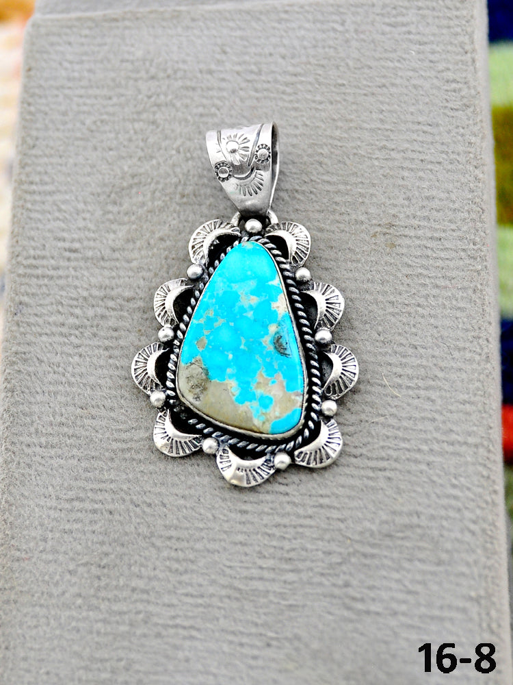 Southwest Handmade Royston Turquoise & Sterling Silver Pendants