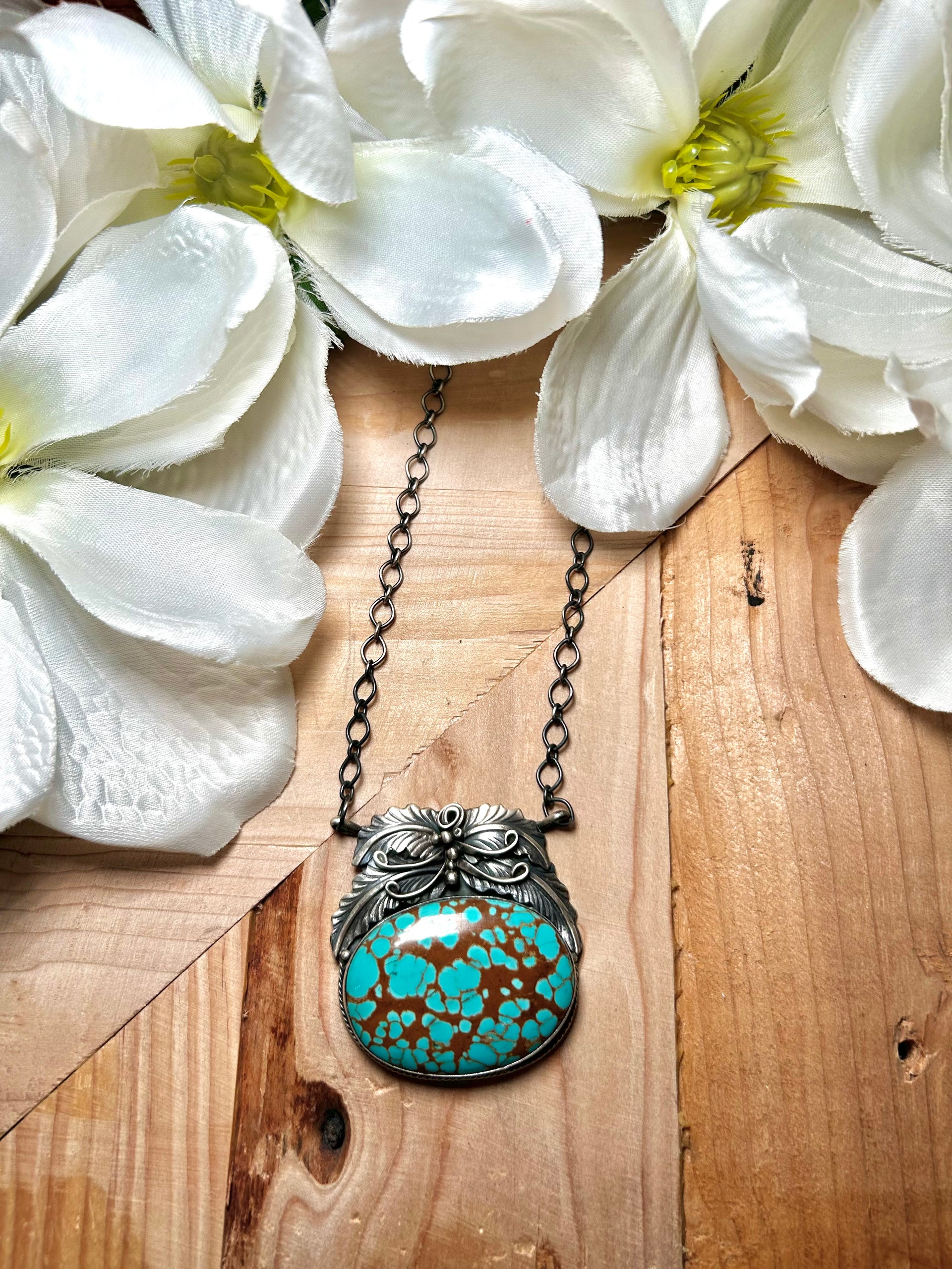 Lydia Beggy Pilot Mountain Turquoise & Sterling Silver Necklace