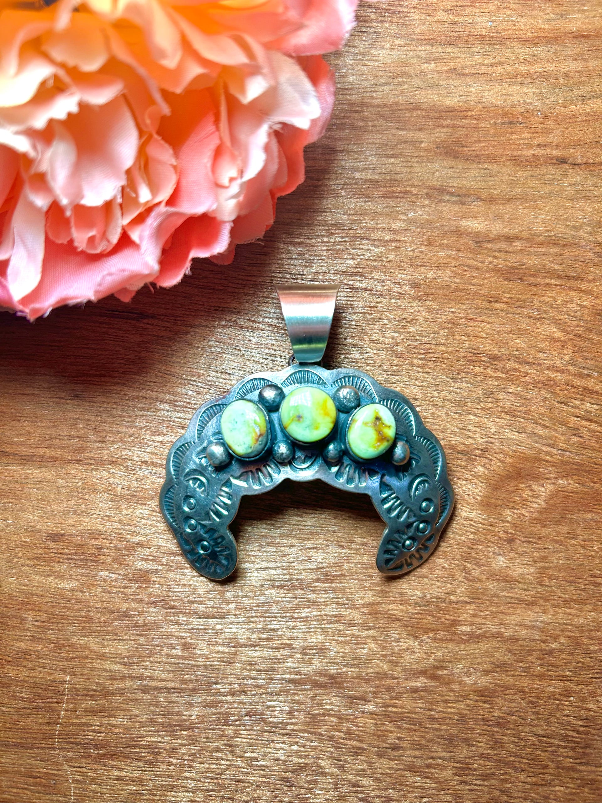 Chimney Butte Palomino Variscite & Sterling Silver Pendant