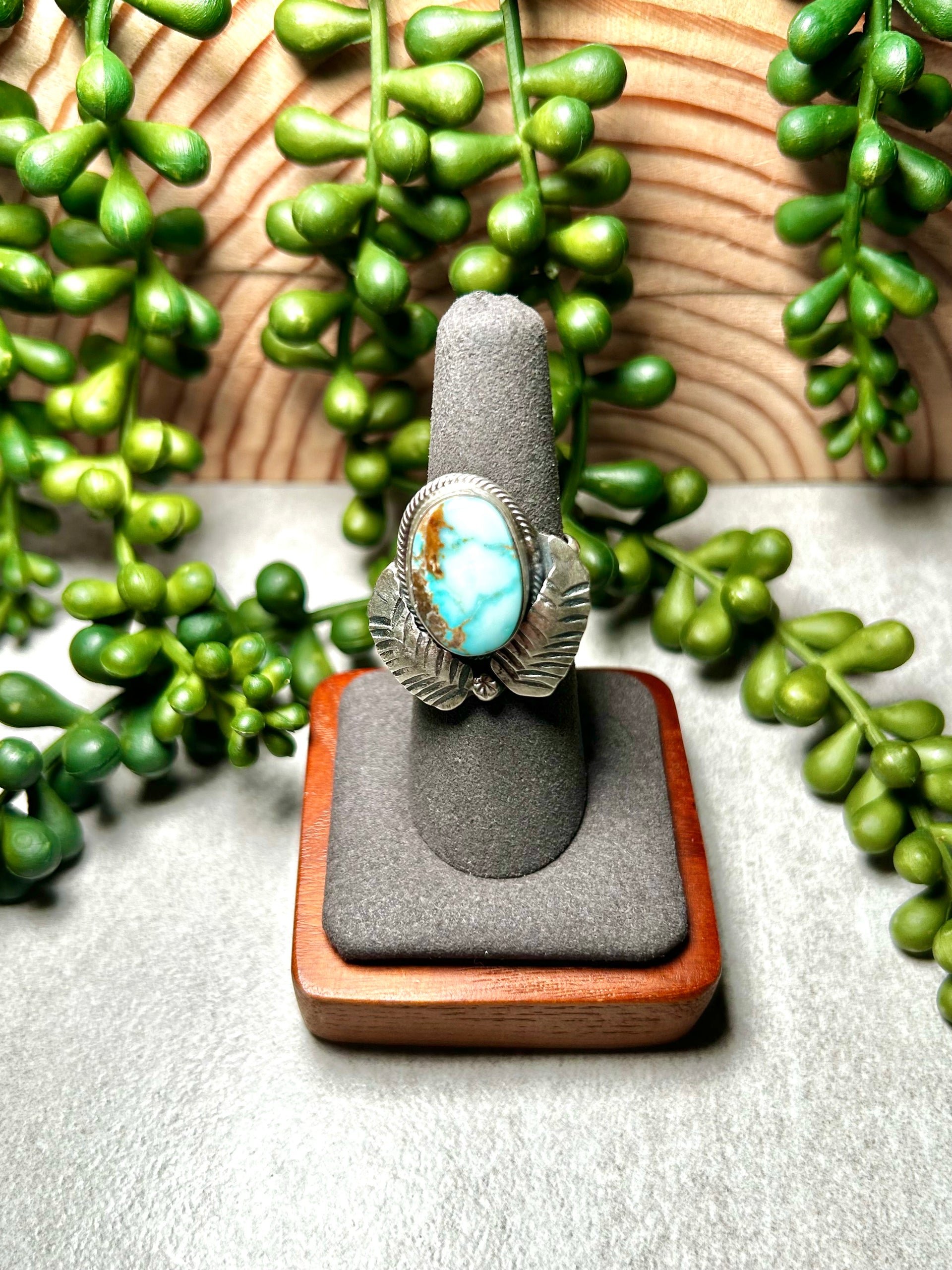 Kobe Martinez Dry Creek Turquoise& Sterling Silver Adjustable Ring