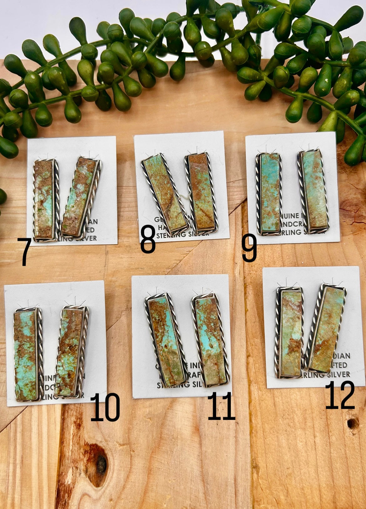 Steve Francisco #8 Turquoise & Sterling Silver Post Earrings
