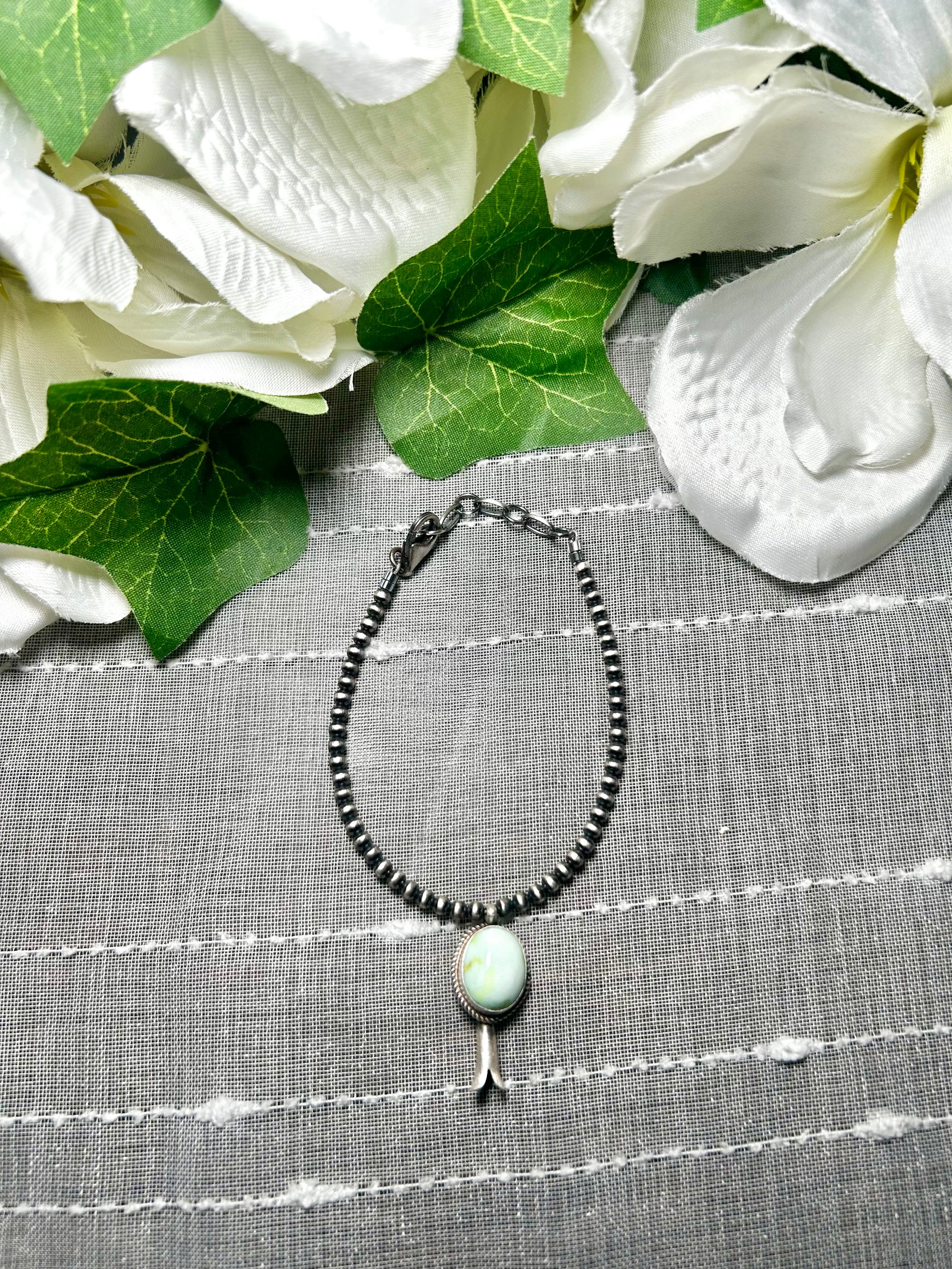 George Rios Palomino Variscite & Sterling Silver Bracelet