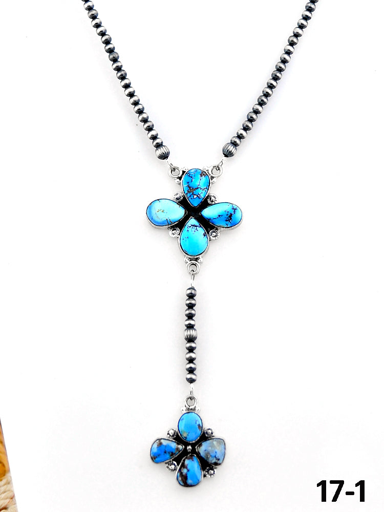 Southwest Made Golden Hills & Sterling Silver Beaded Necklace