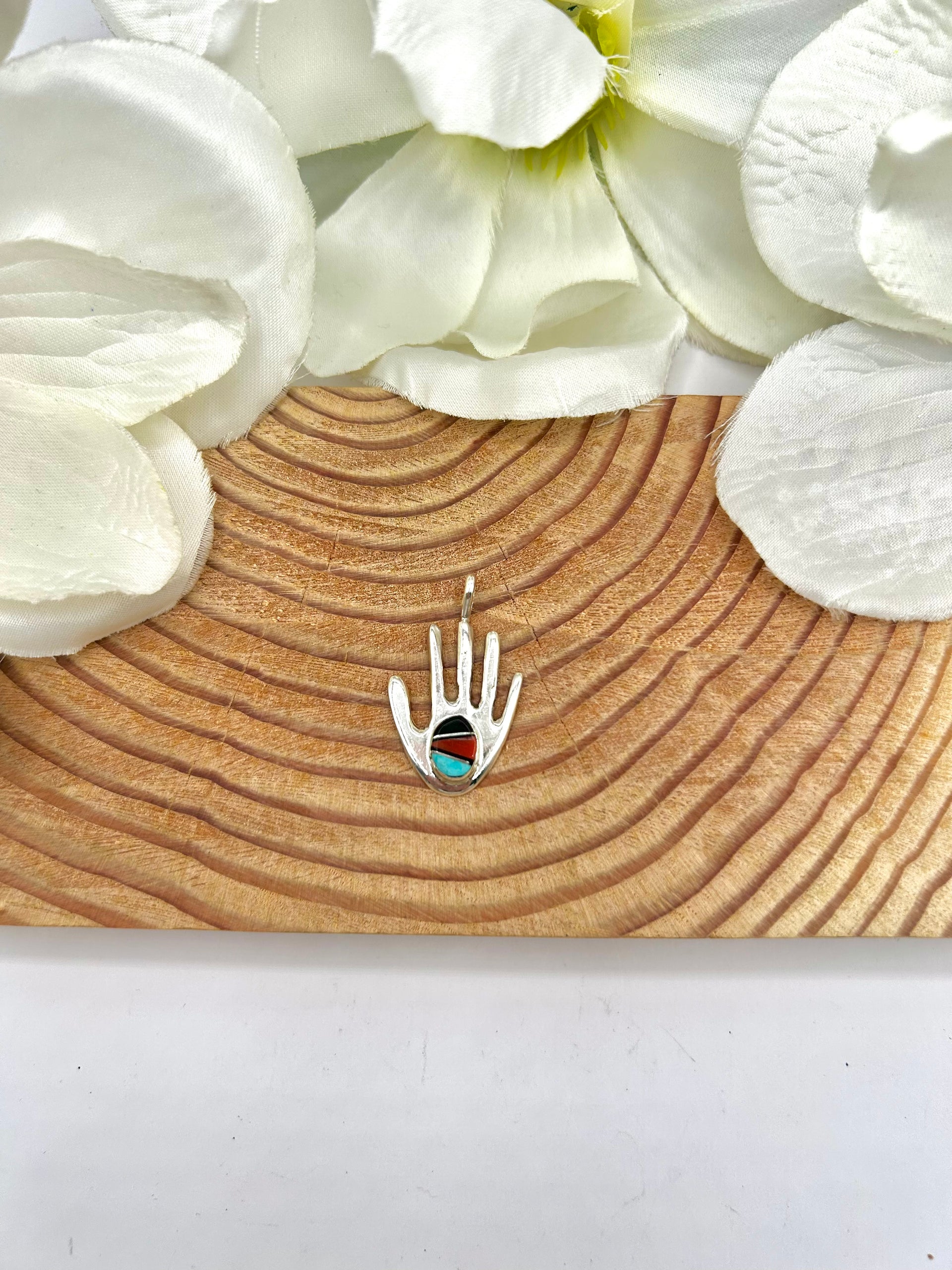 Joe Martinez Multi Stone & Sterling Silver Pendant