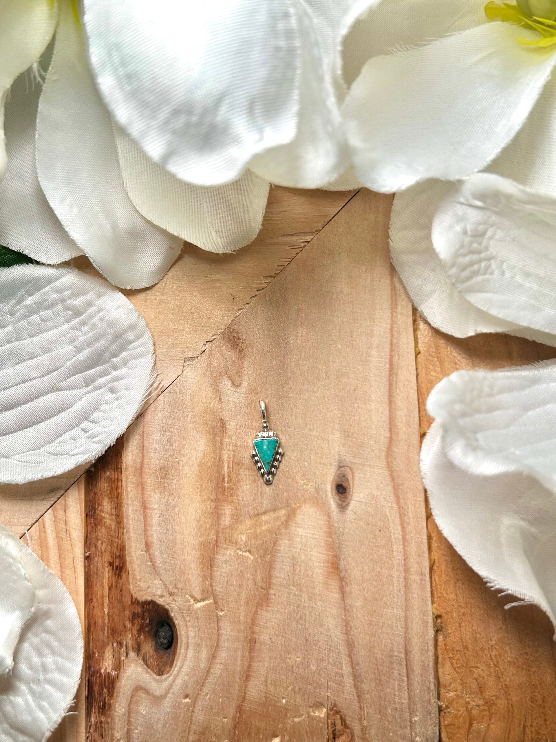 Navajo Made Kingman Turquoise & Sterling Silver Pendant