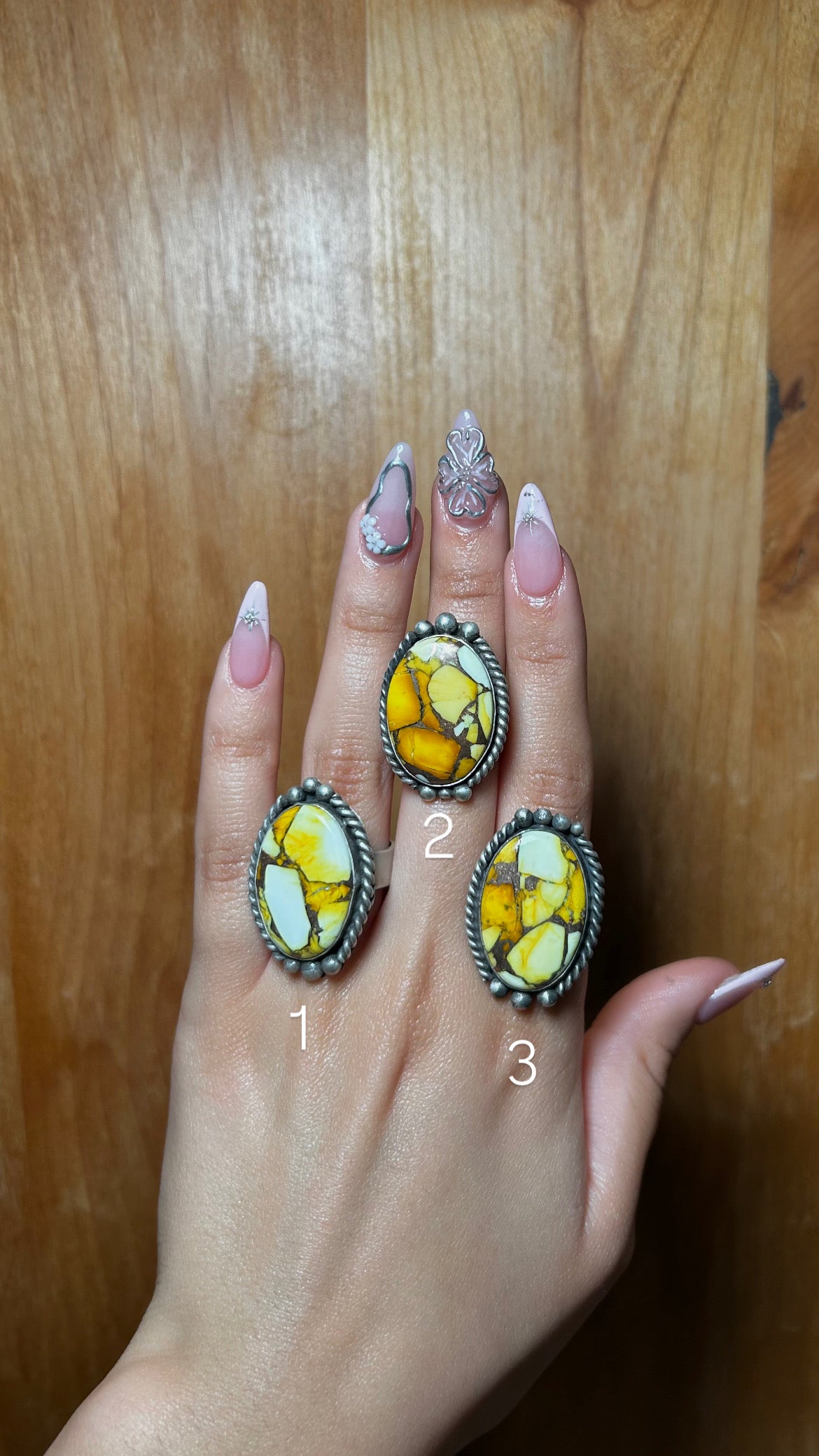 Zachariah David Honey Dahlia & Sterling Silver Adjustable Ring