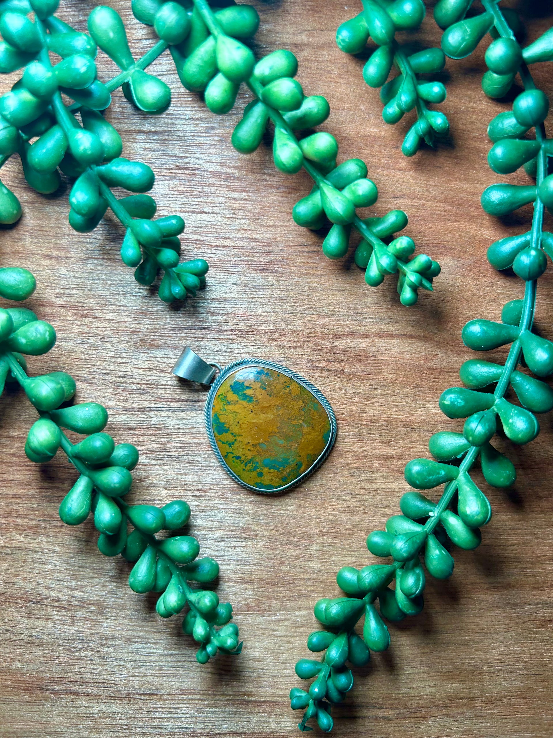 Navajo Made Royston Turquoise & Sterling Silver Pendant