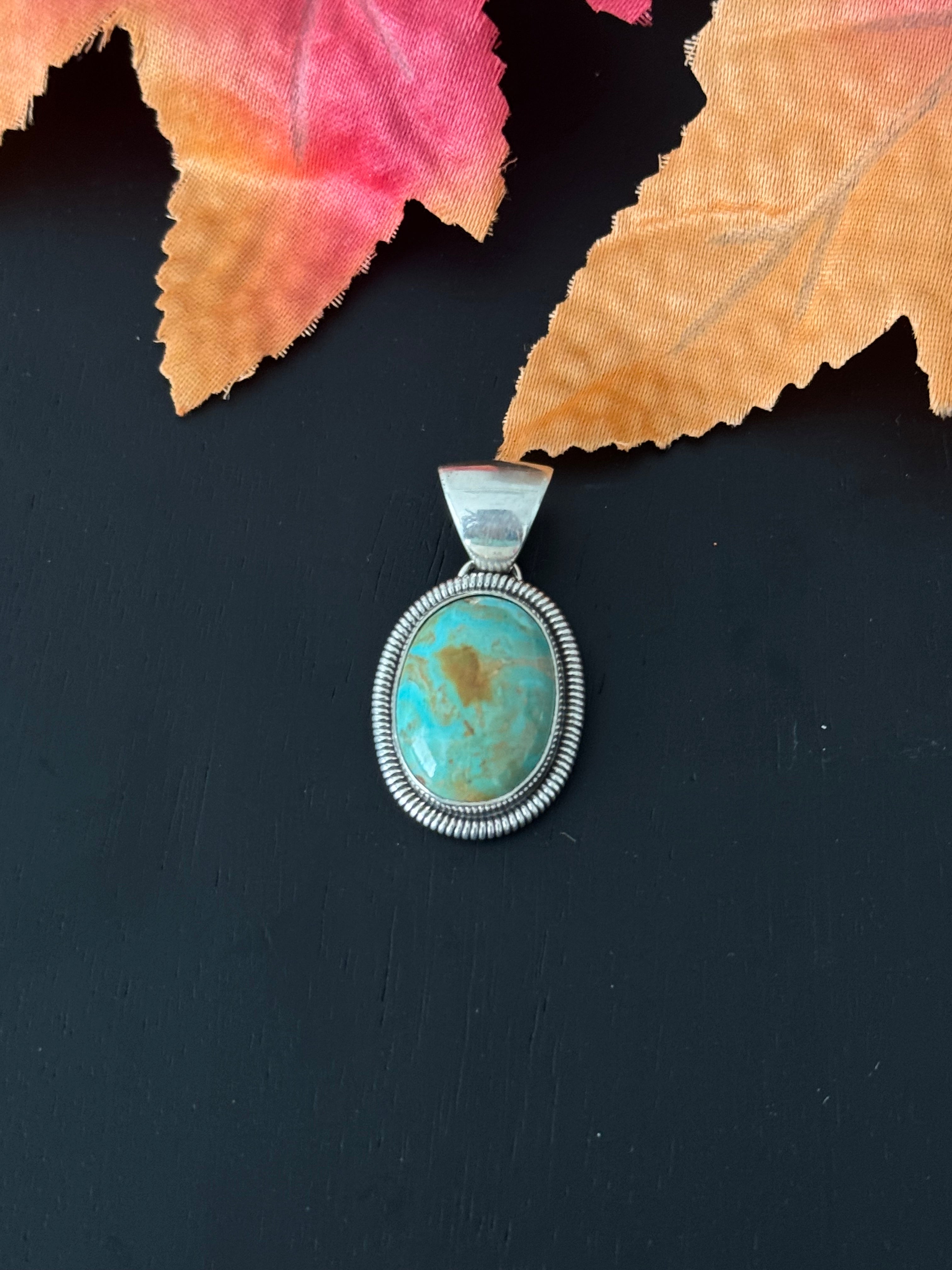 Wydell Billie Kingman Turquoise & Sterling Silver Pendant