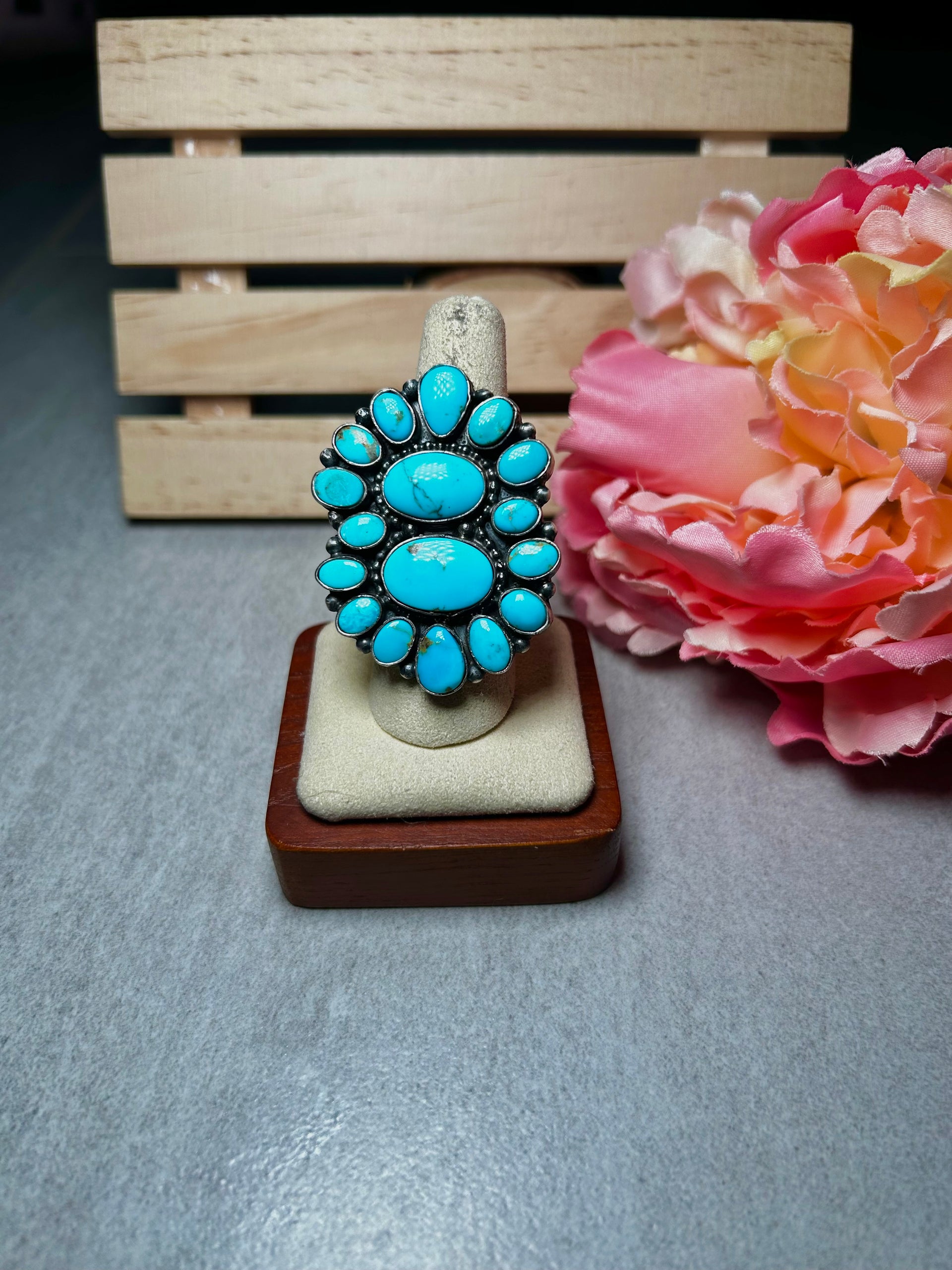 Blaine Yellowhorse & Sterling Silver Ring Size 8