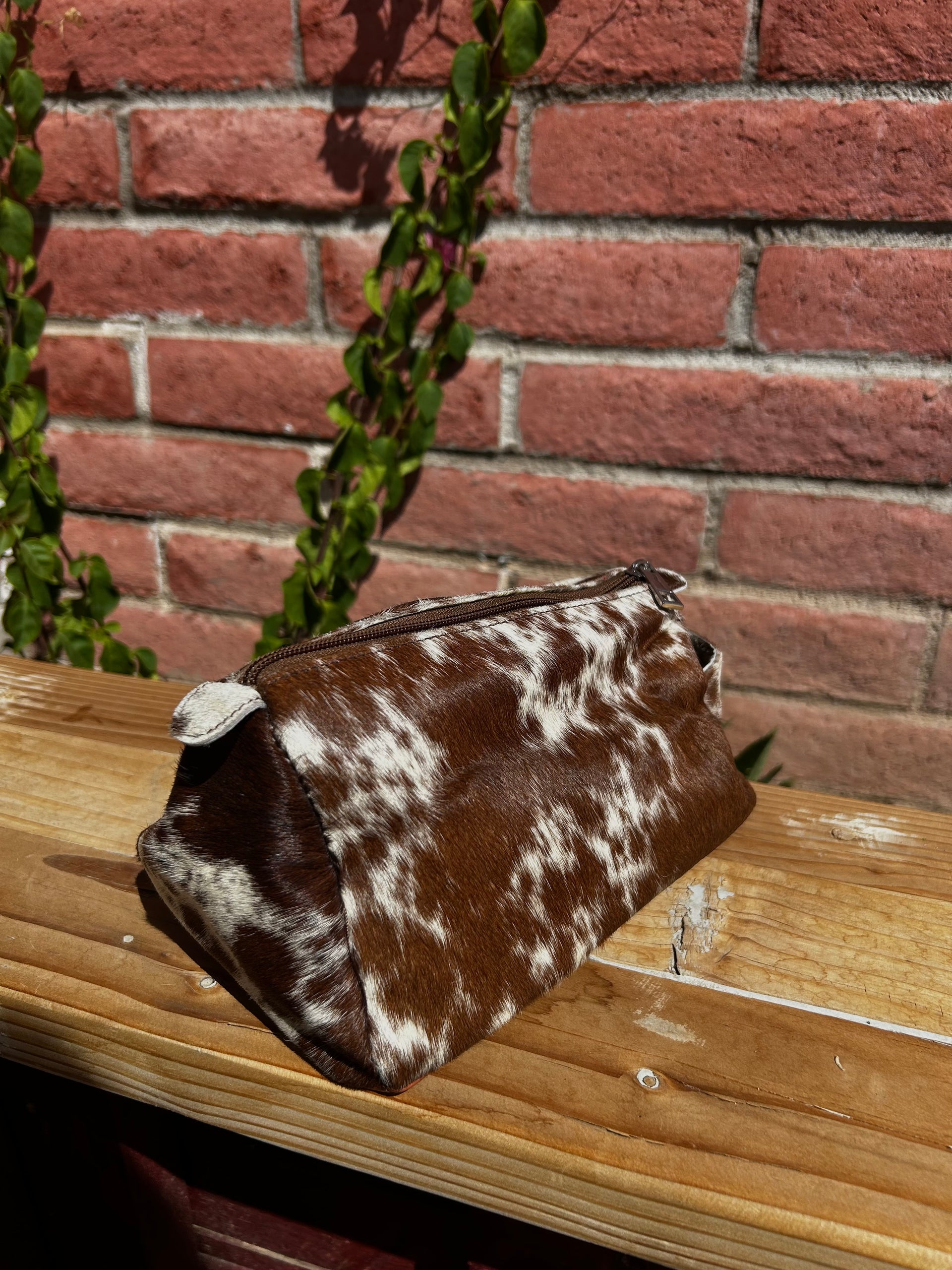 Genuine Leather & Cowhide Toiletry Bag