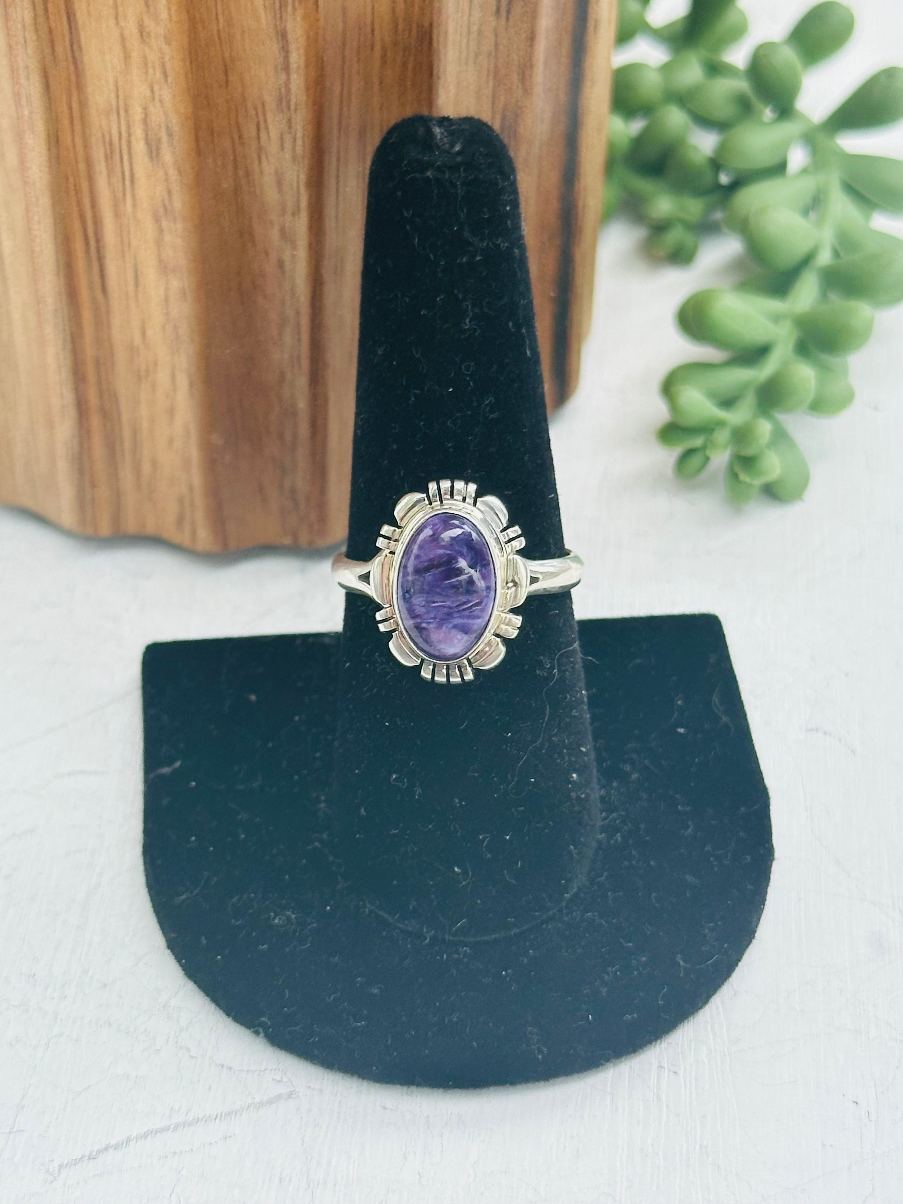 Jerold Francisco Charoite & Sterling Silver Ring