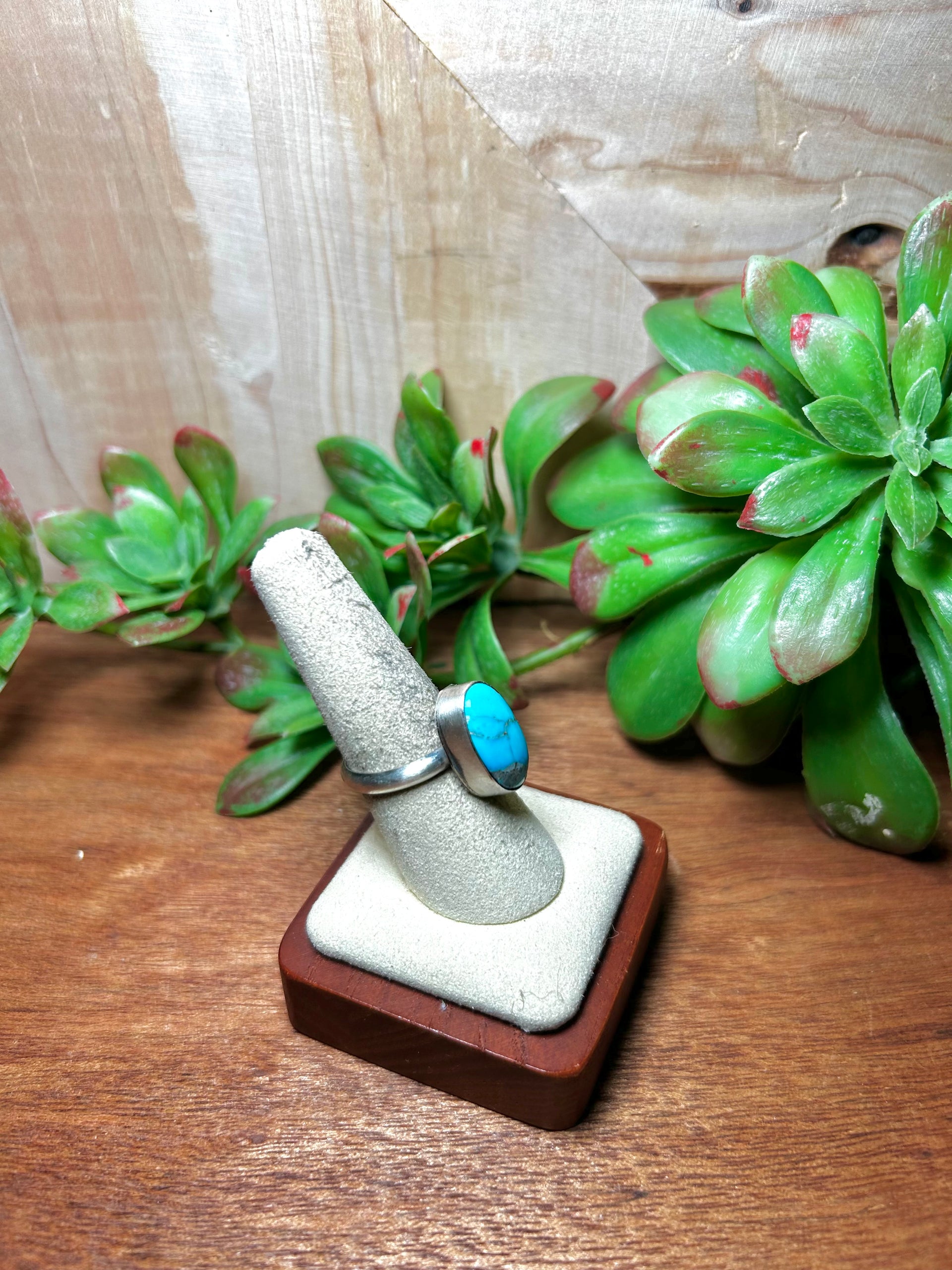 Scott Skeets Kingman Turquoise & Sterling Silver Adjustable Ring