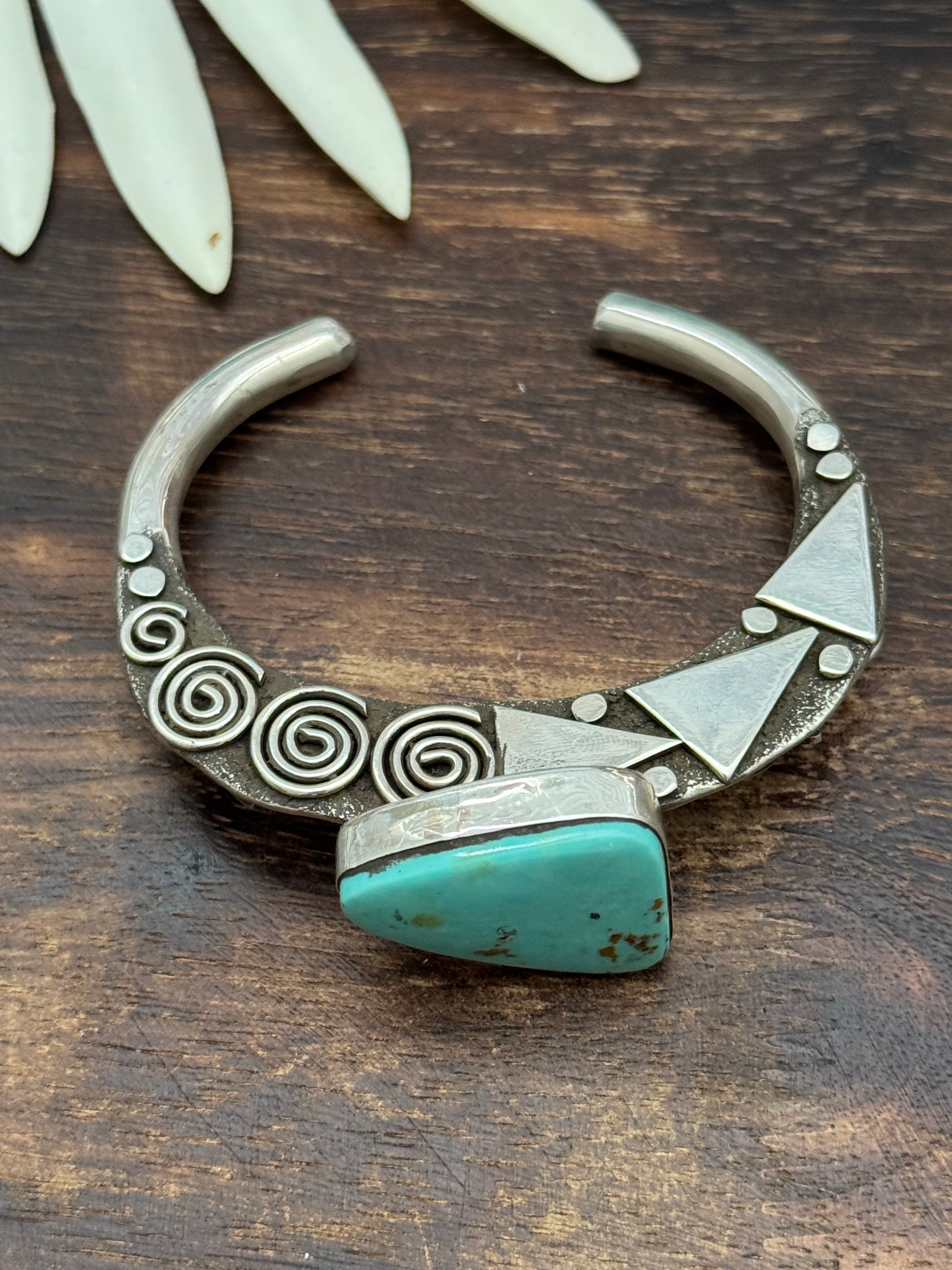 Alex Sanchez Kingman Turquoise & Sterling Silver Cuff Bracelet