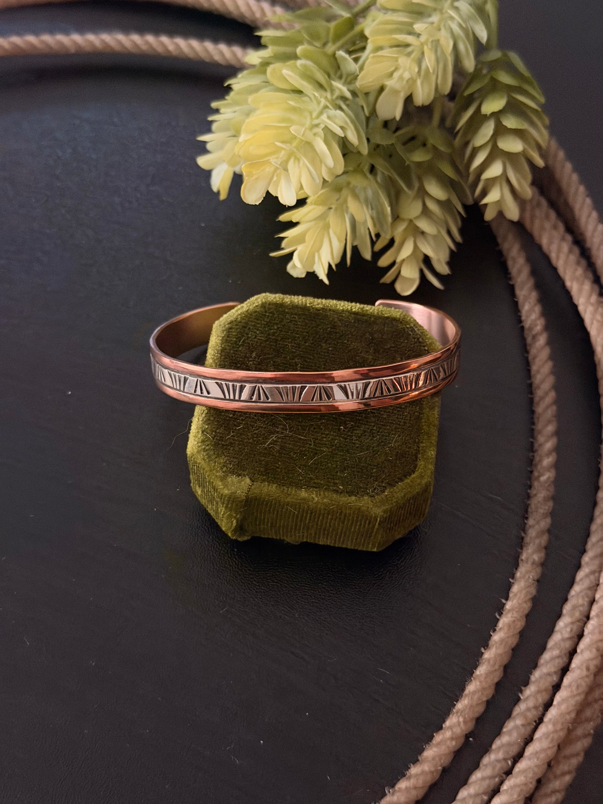 Wylie Secatero Copper & Sterling Silver Cuff Bracelet