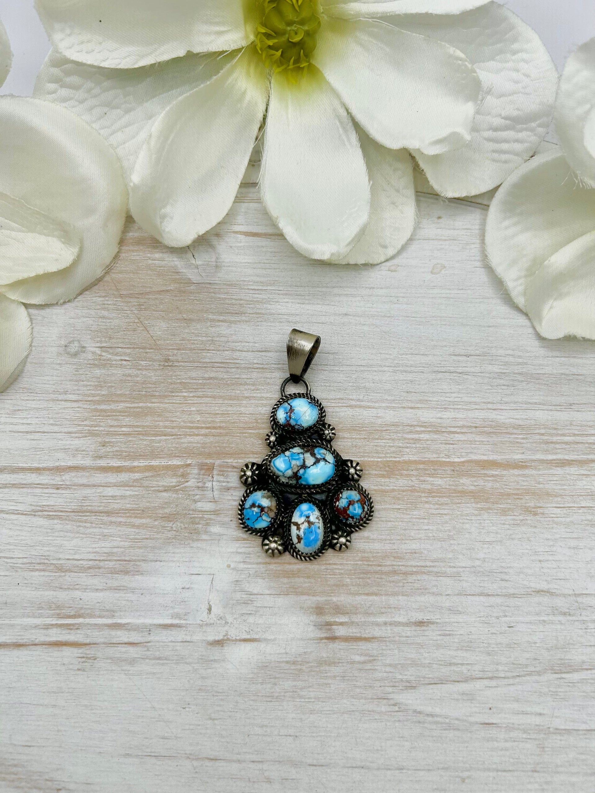 Victor Thompson Golden Hill Turquoise & Sterling Silver Pendant