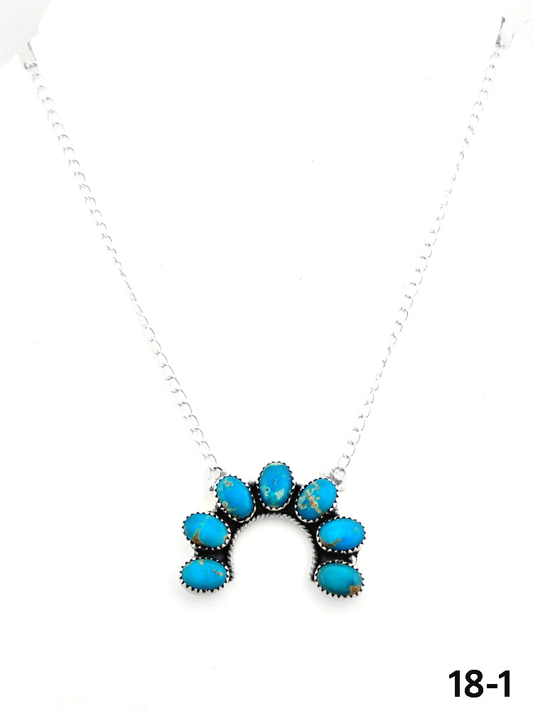 Southwest Made Kingman Turquoise & Sterling Silver Necklace