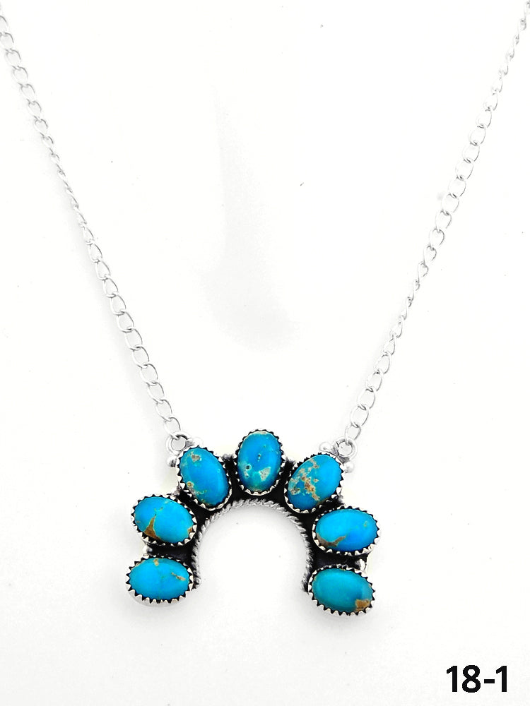 Southwest Made Kingman Turquoise & Sterling Silver Necklace