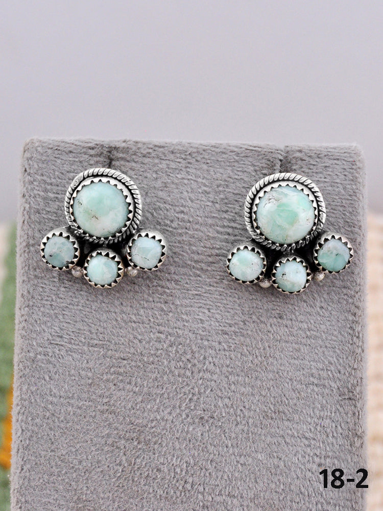 Southwest Made Paloma Turquoise & Sterling Silver Post Earrings