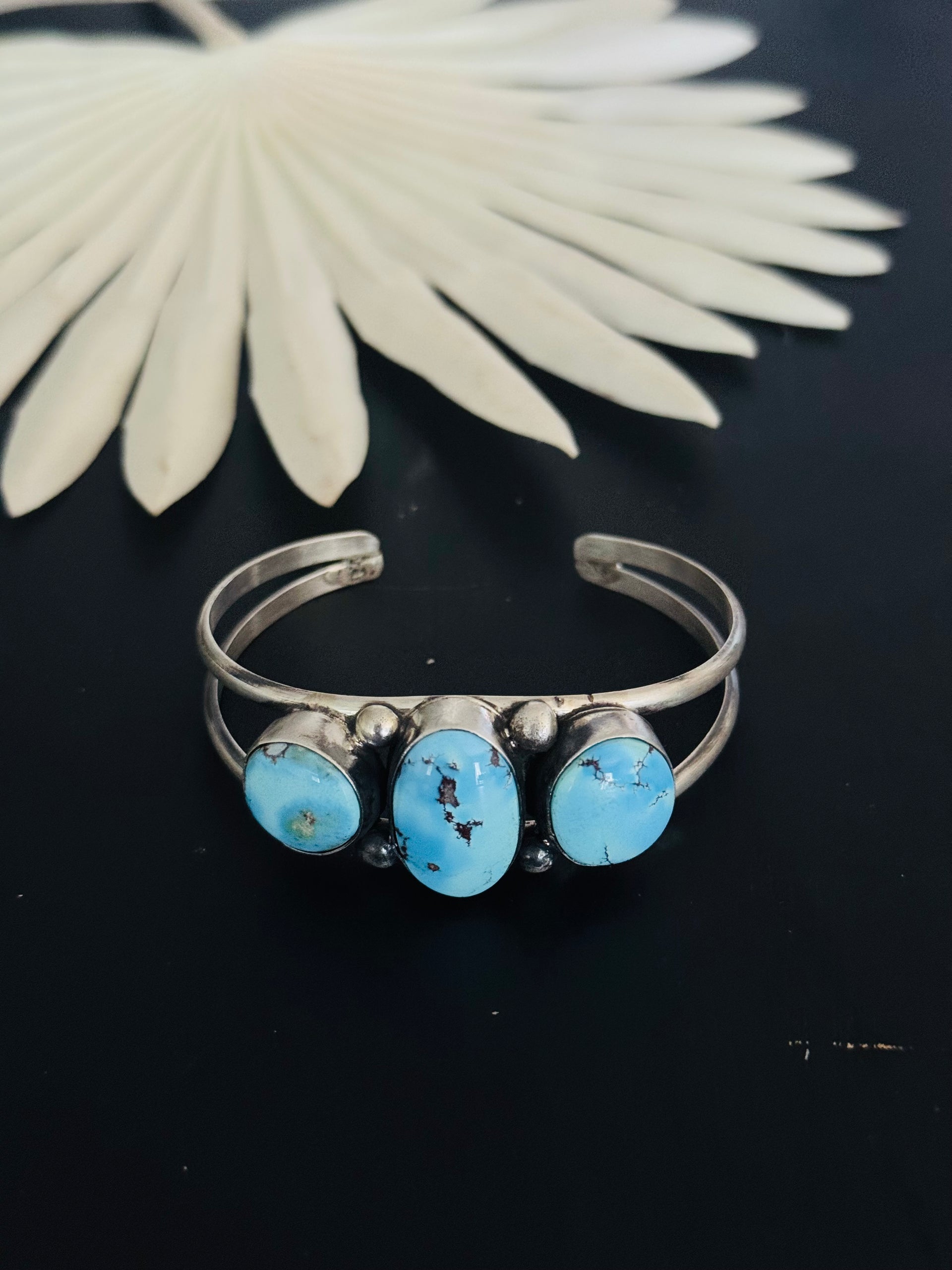 Augustine Largo Golden Hills Turquoise & Sterling Silver Cuff Bracelet