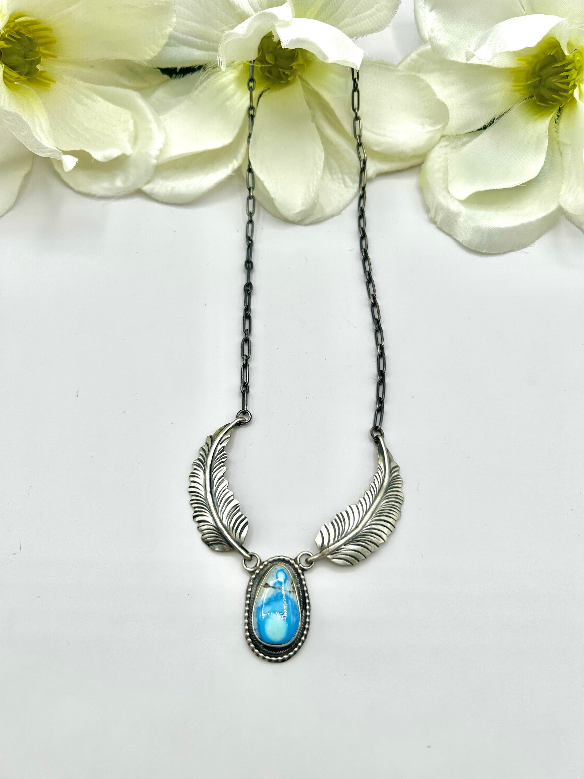 Lydia Begay Golden Hill Turquoise & Sterling Silver Necklace