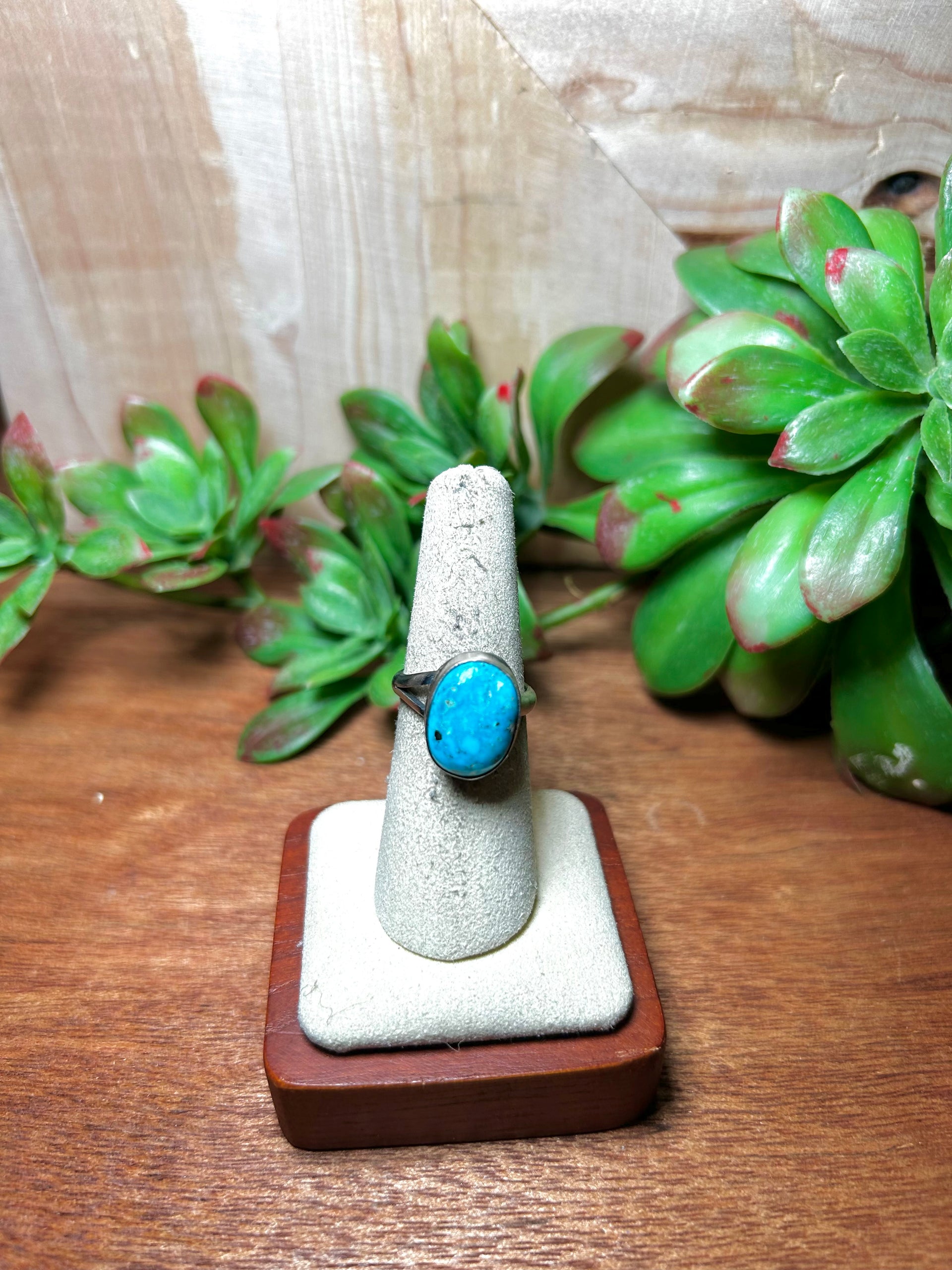 Scott Skeets Kingman Turquoise & Sterling Silver Adjustable Ring