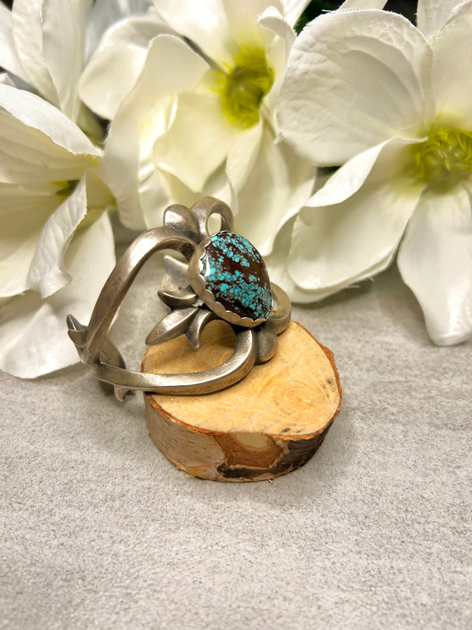 Rose A. Chee Spider Web Turquoise & Sterling Silver Cuff Bracelet