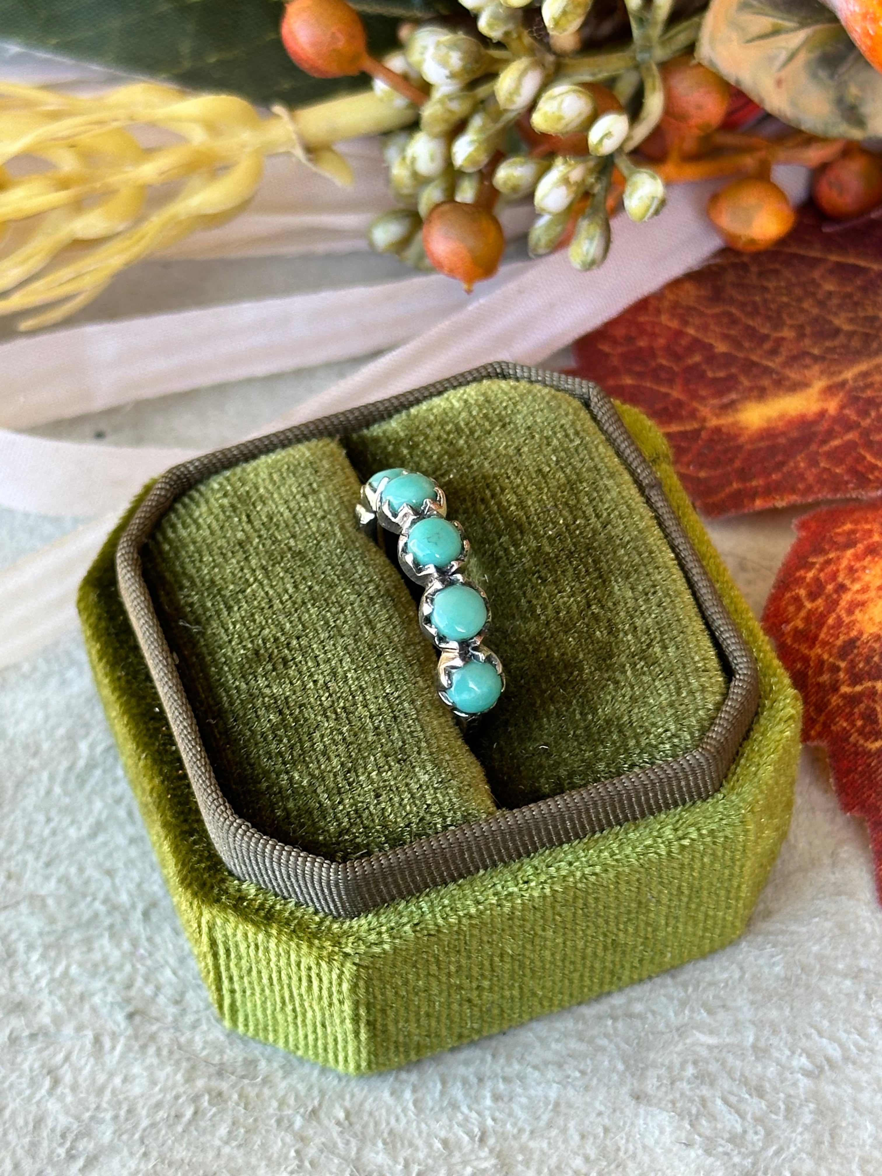 Southwest Handmade Kingman Turquoise & Sterling Silver Ring