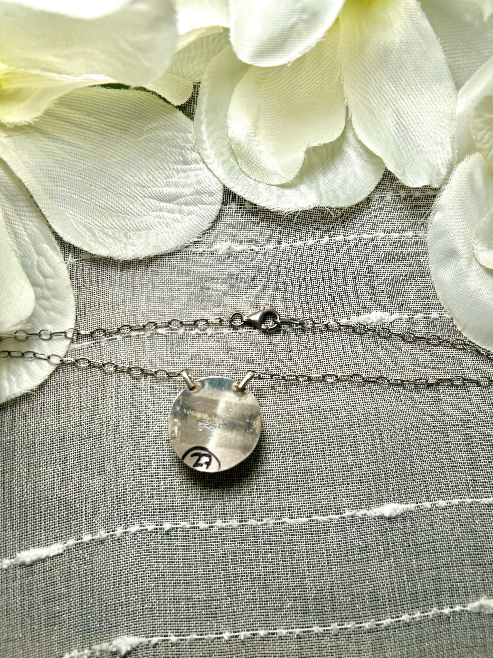 Scott Skeets Spiny Oyster & Sterling Silver Necklace