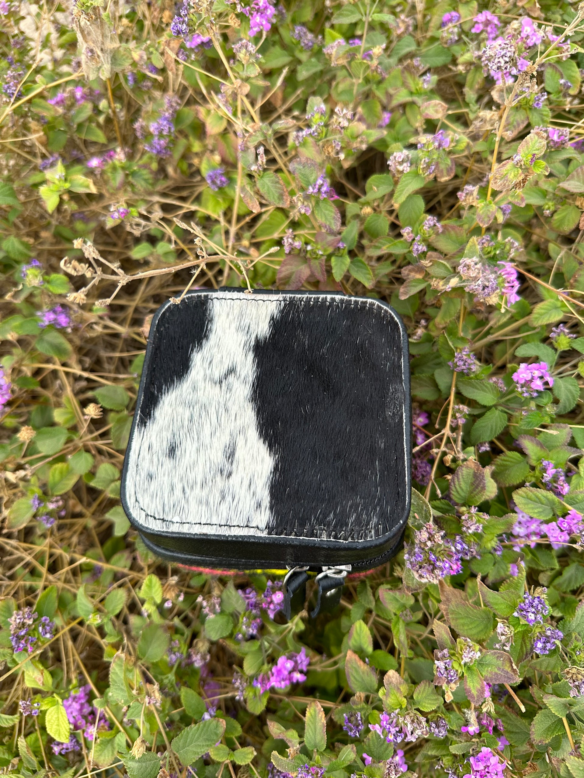 Genuine Leather Cowhide & Saddle Bag Jewelry Box