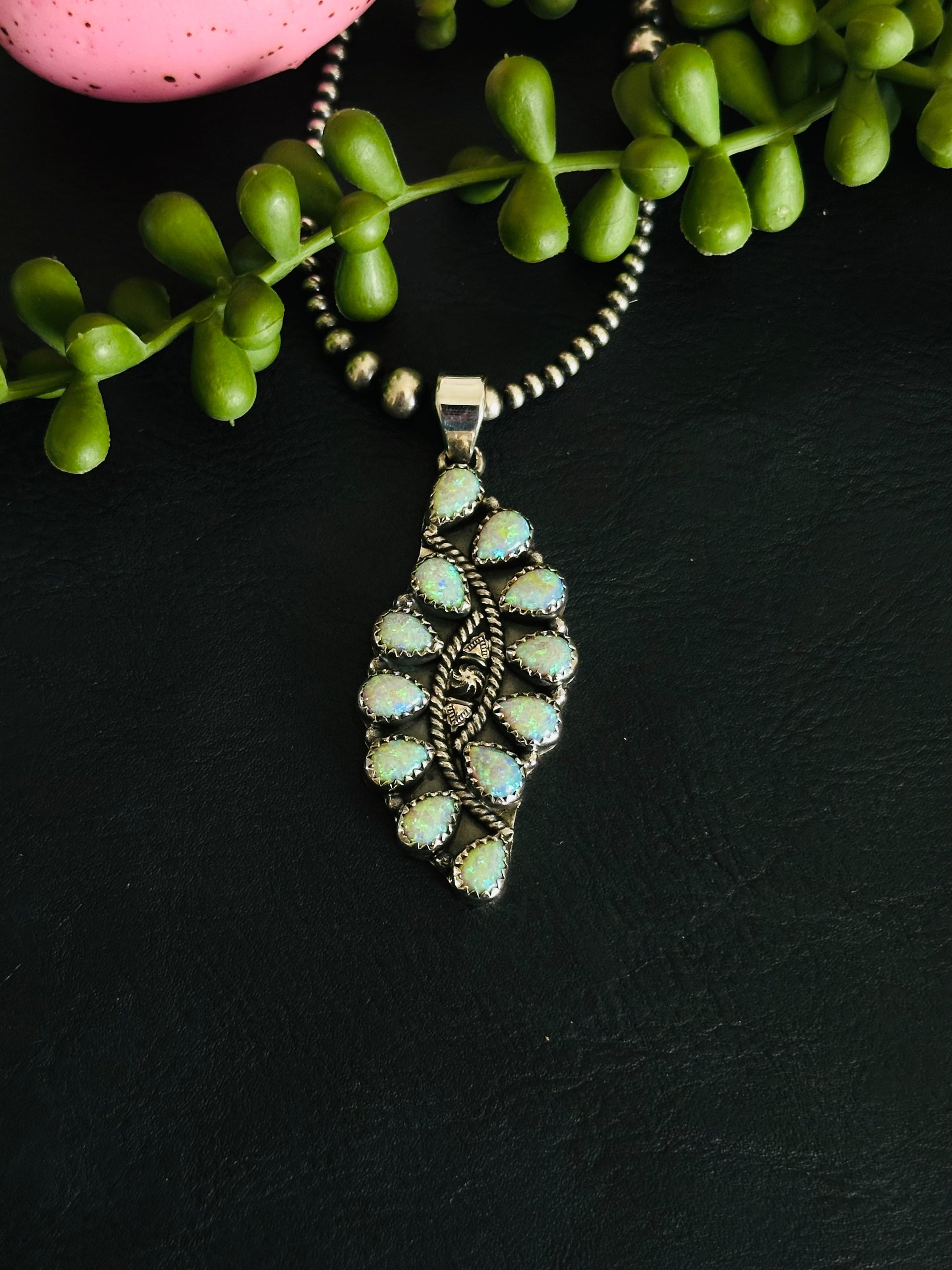 TTD “Twin Flame” Opal & Sterling Silver Pendant