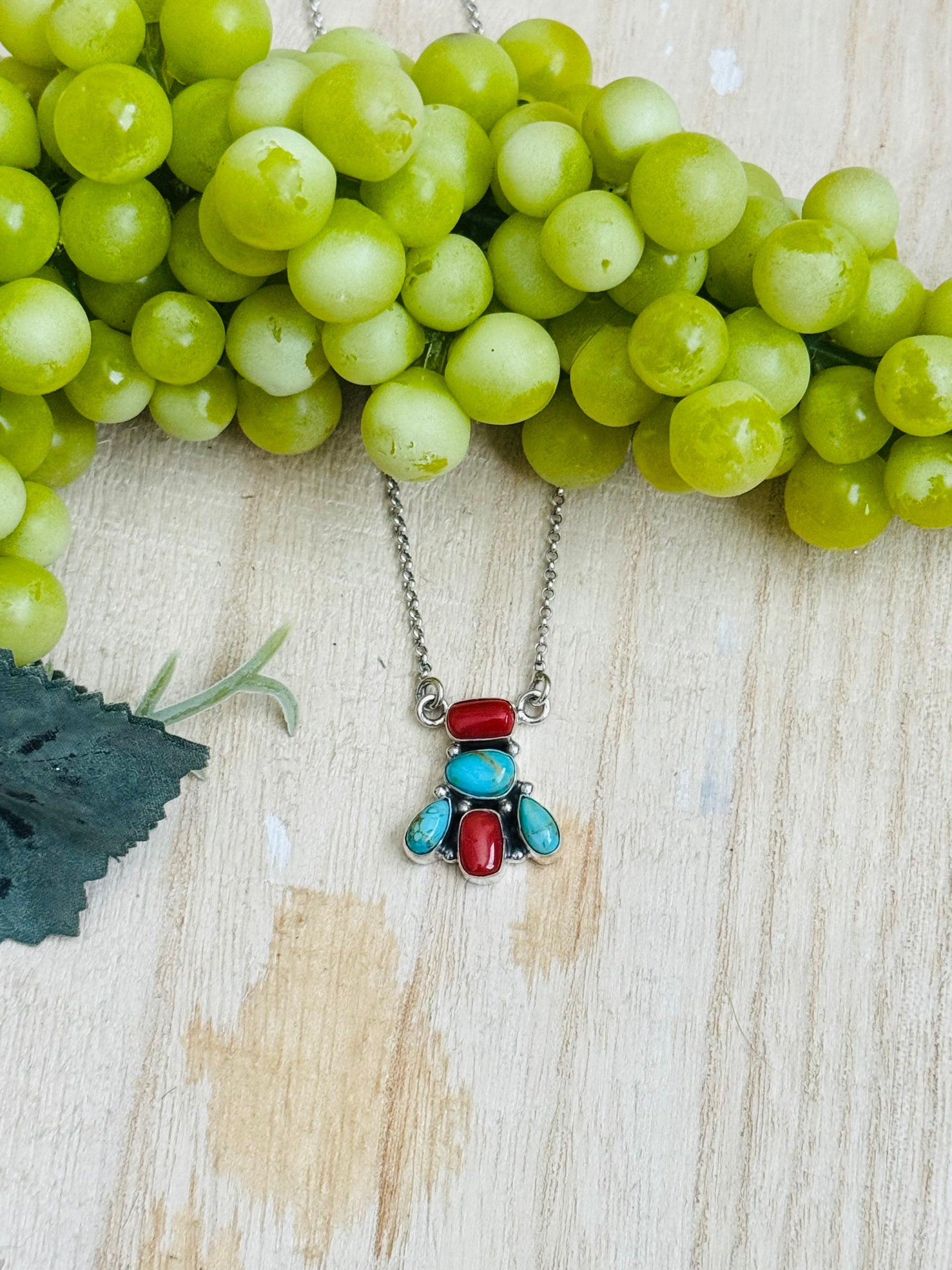 Southwest Made Multi Stone & Sterling Silver Necklace