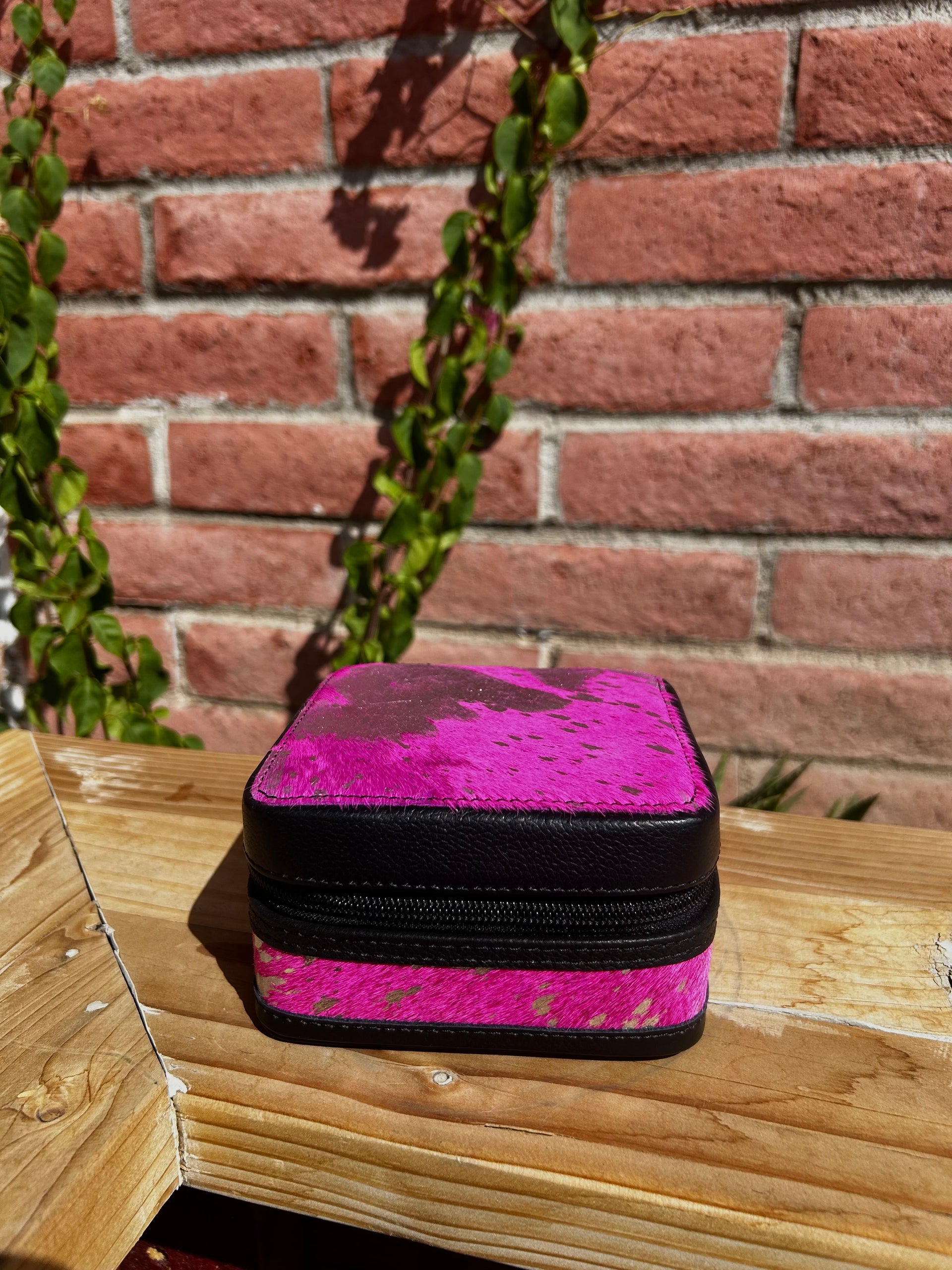 Genuine Leather Cowhide Jewelry Box